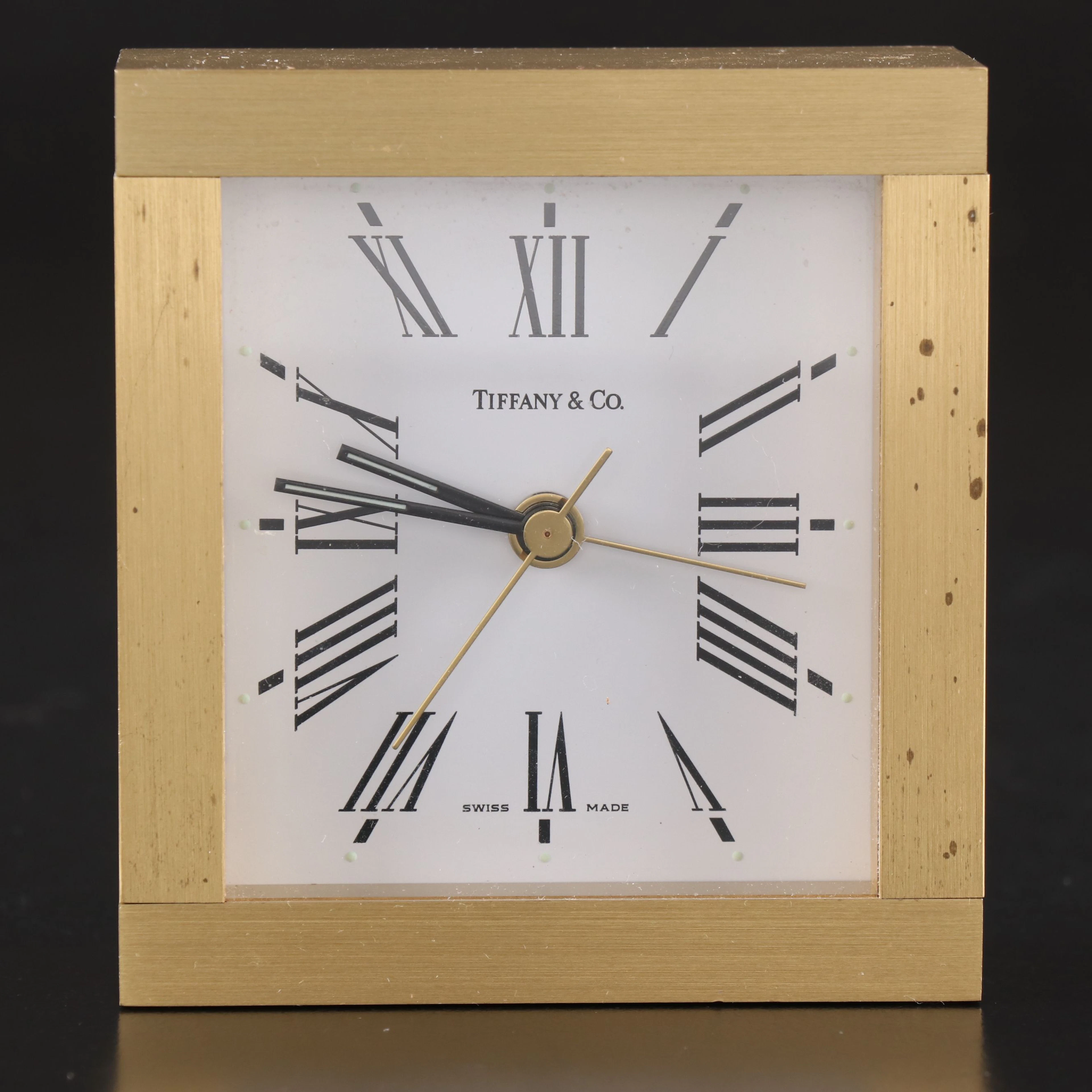 Tiffany & Co. Brass Desk Clock
