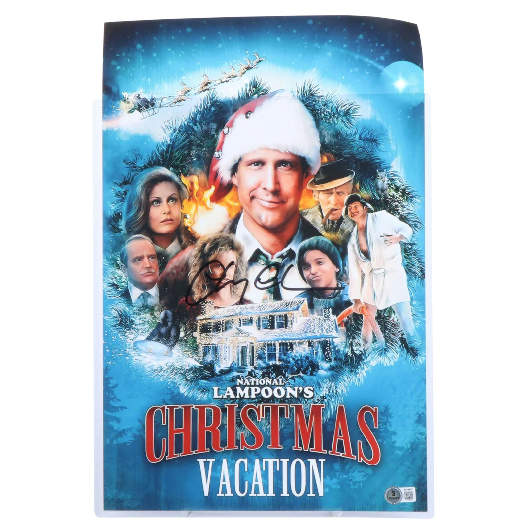 Chevy Chase Signed "National Lampoon's Christmas Vacation" Print, Beckett