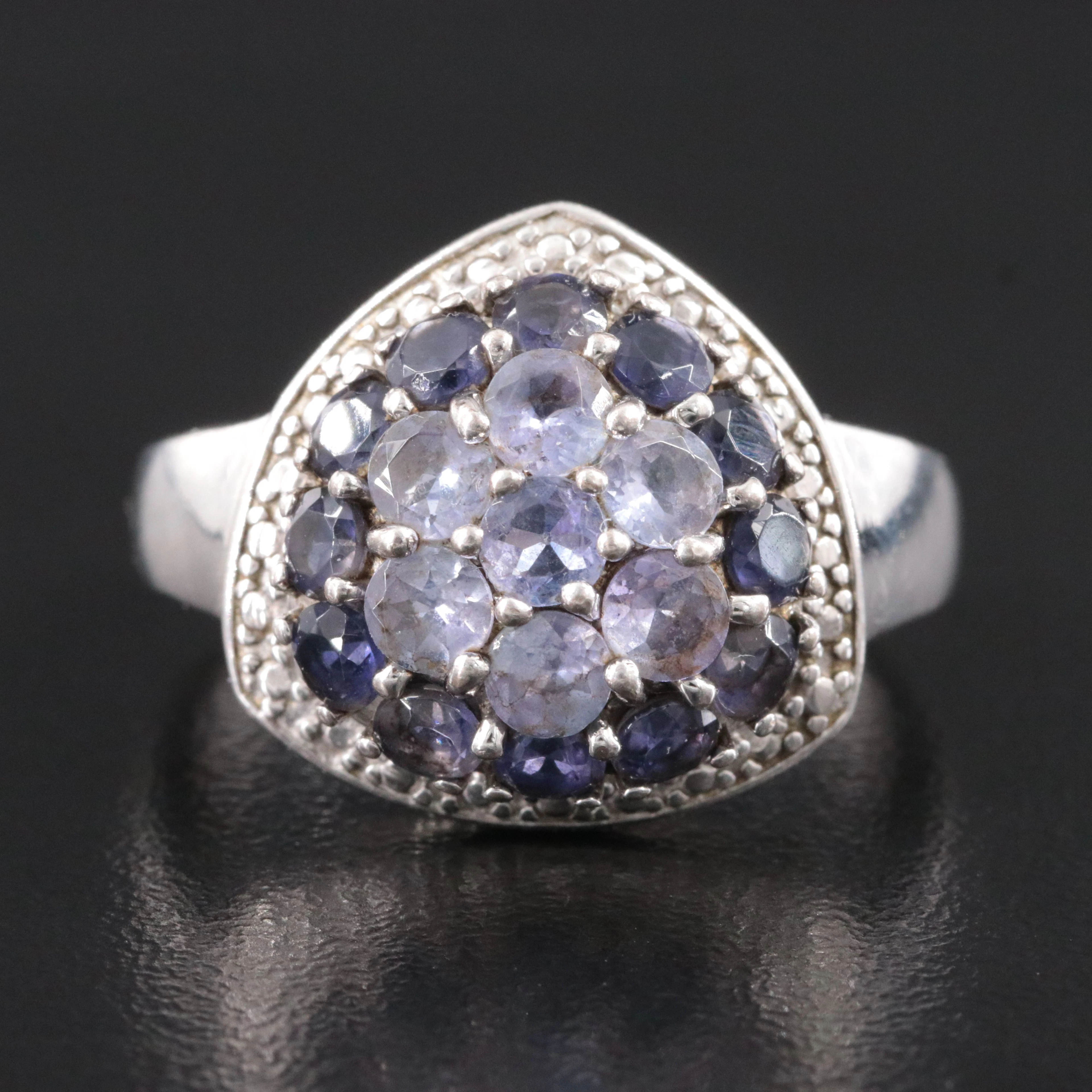 Sterling Tanzanite and Iolite Ring