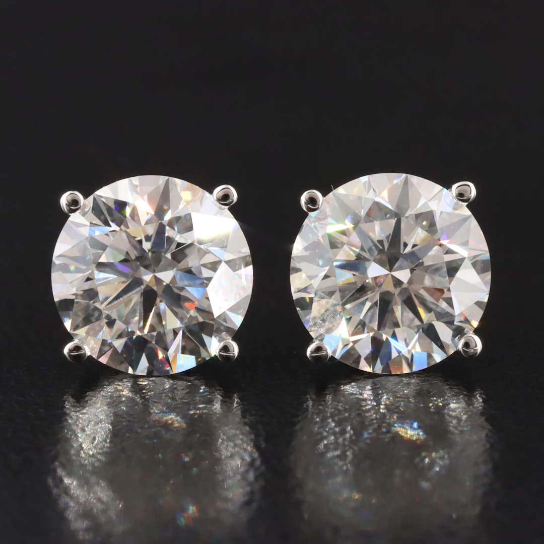 14K 6.20 CTW Lab Grown Diamond Earrings with IGI Reports