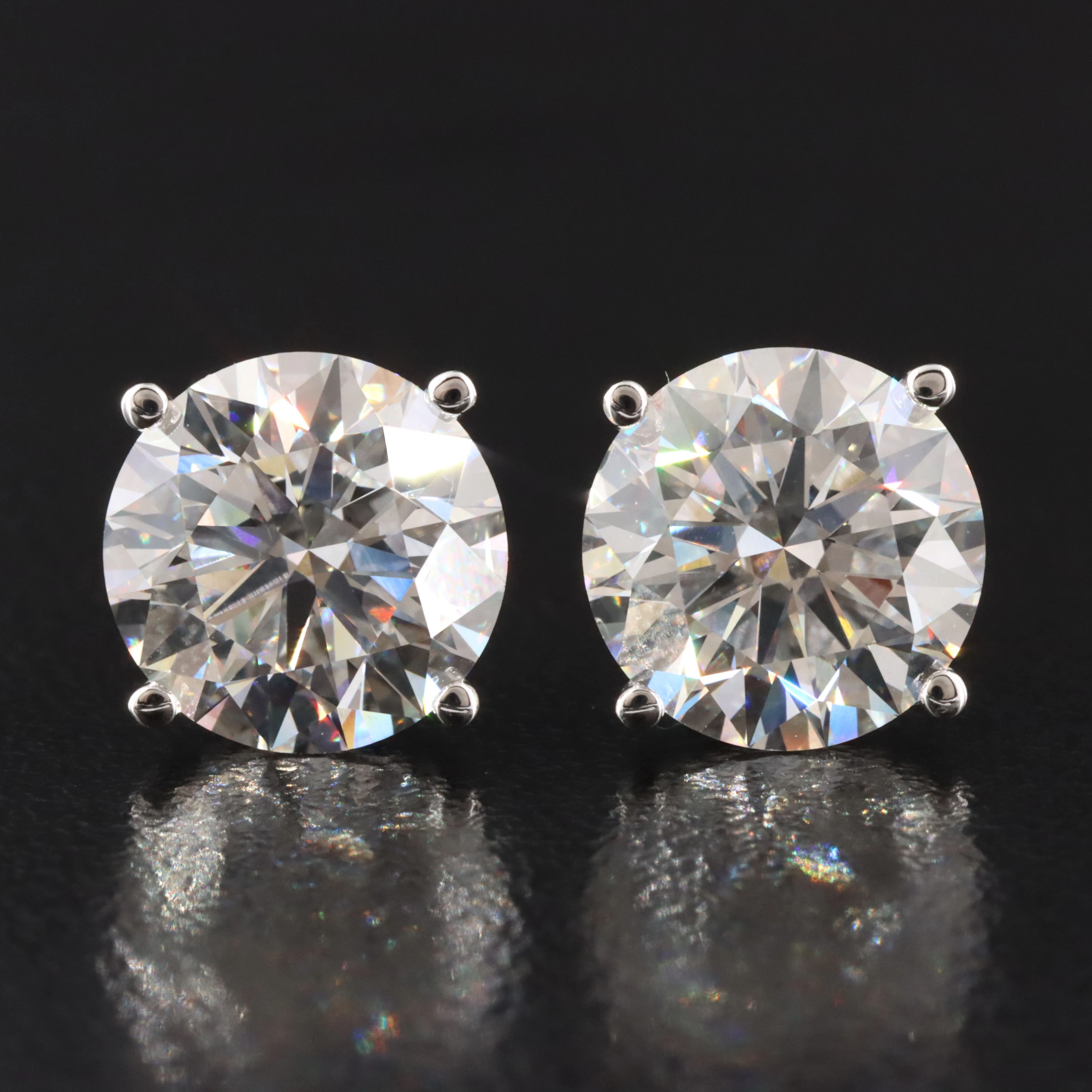 14K 6.20 CTW Lab Grown Diamond Earrings with IGI Reports