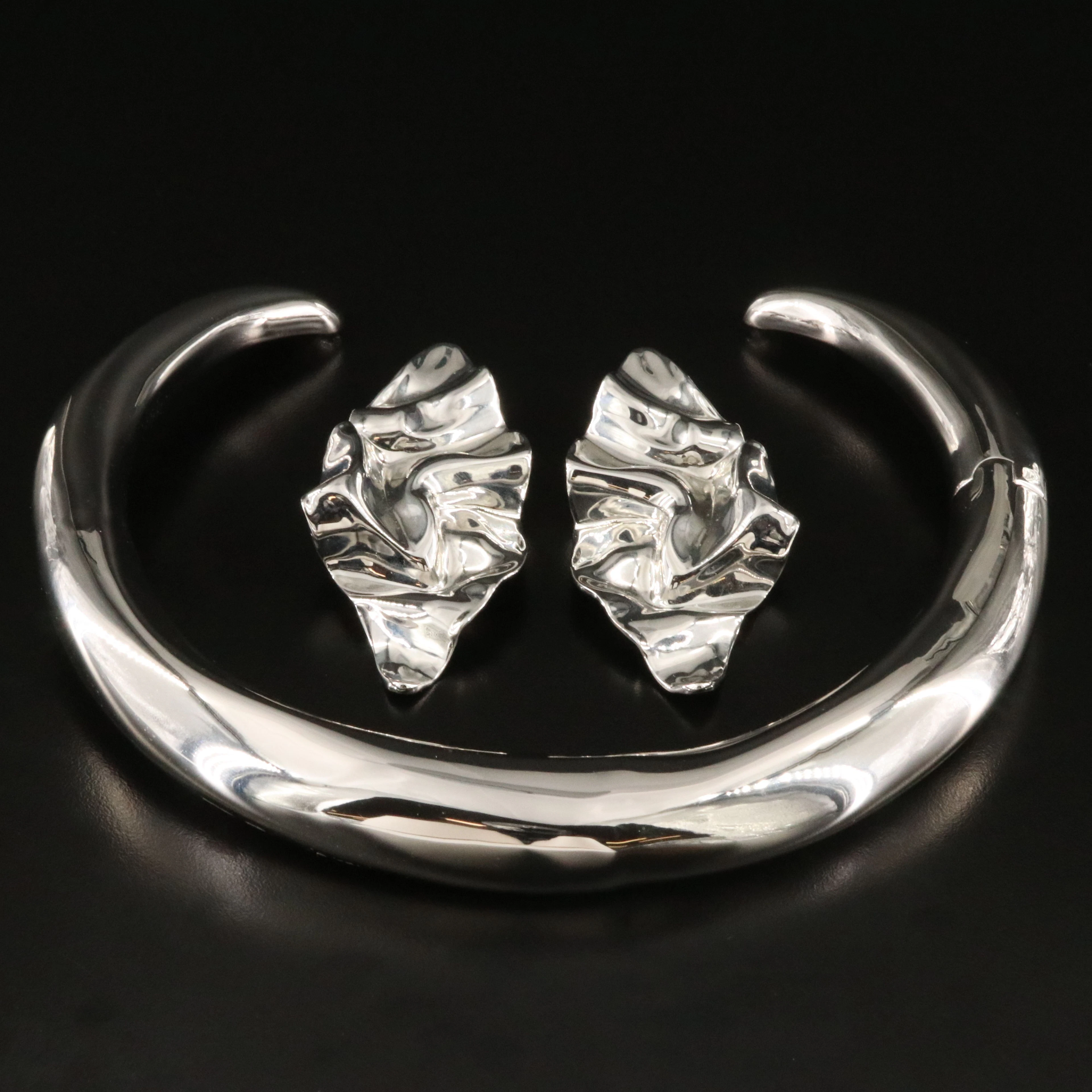 Alexis Bittar Collar and Wave Earrings