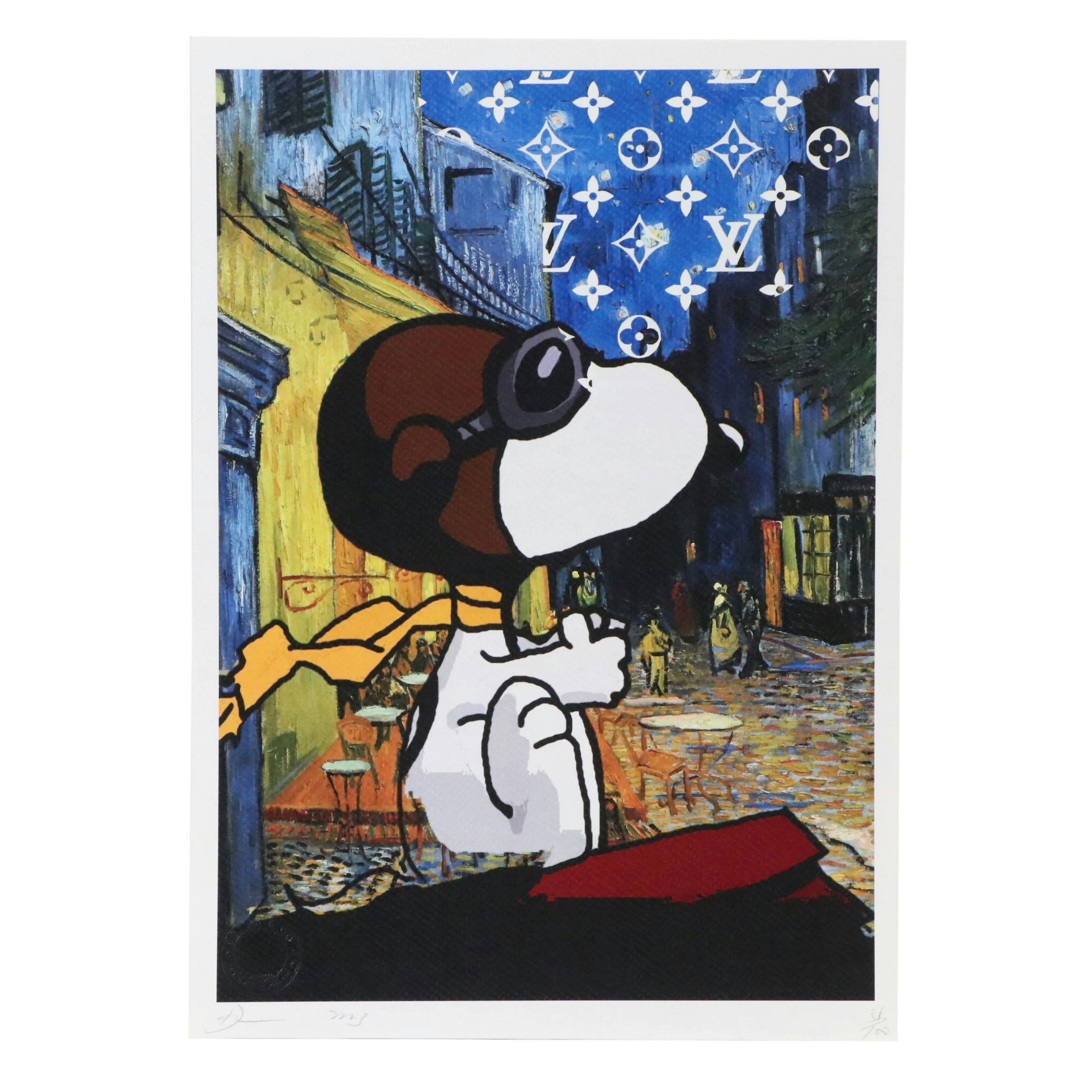 Death NYC Pop Art Offset Lithograph Featuring Snoopy x Louis Vuitton, 2023