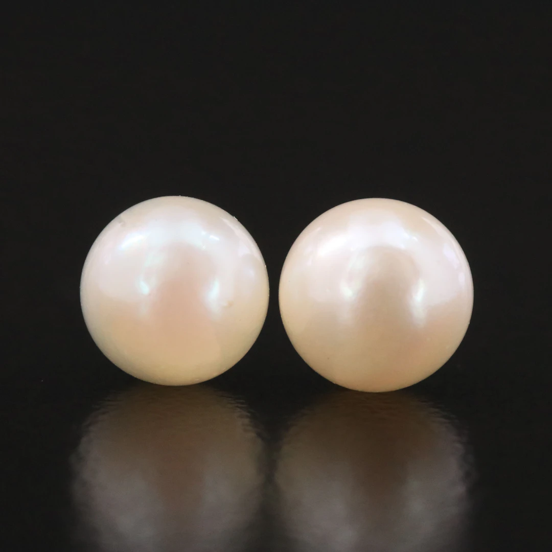 14K Pearl Stud Earrings