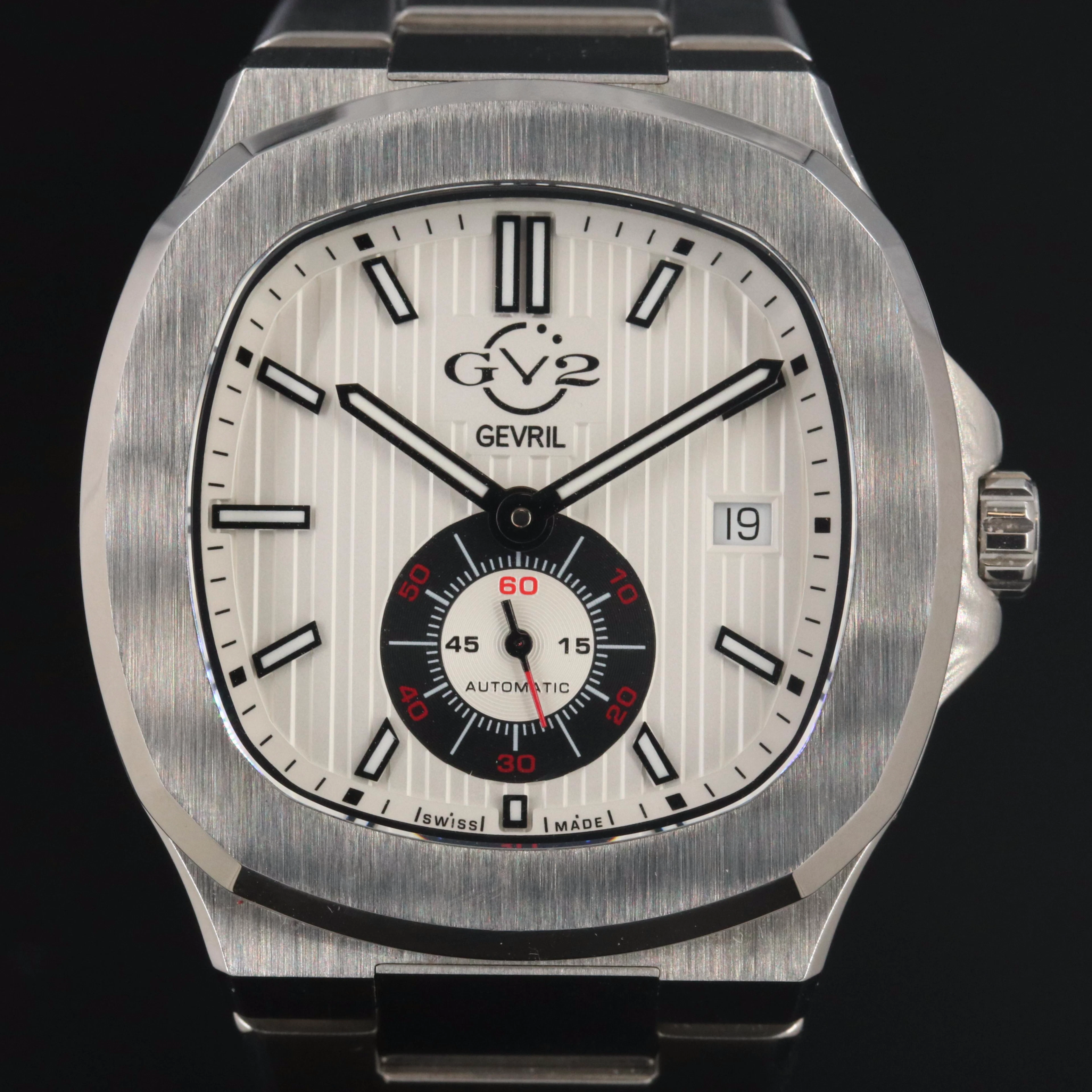 Gevril GV2 Potente Silver 40mm Steel Automatic Watch 18300