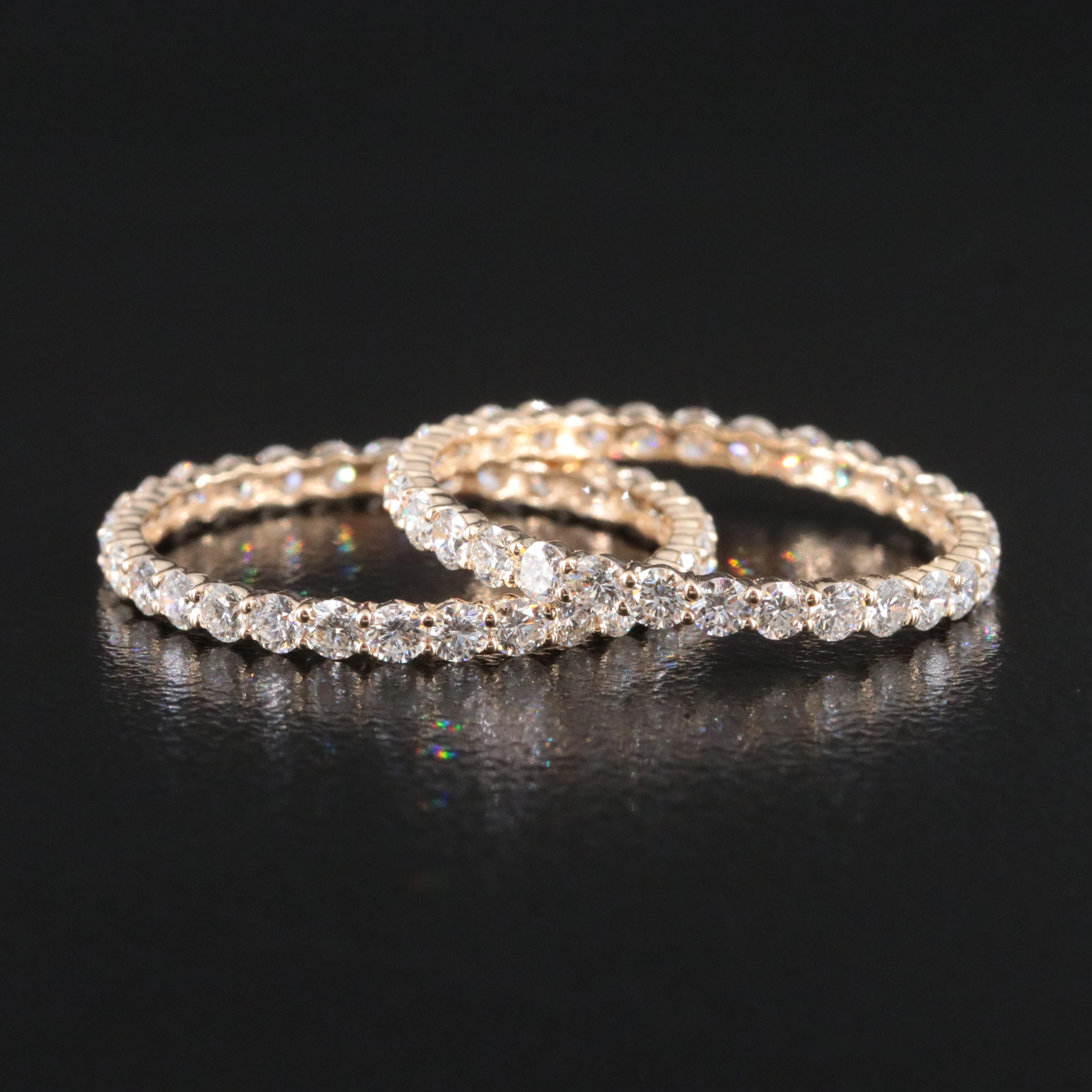 14K 1.83 CTW Diamond Stacking Eternity Bands