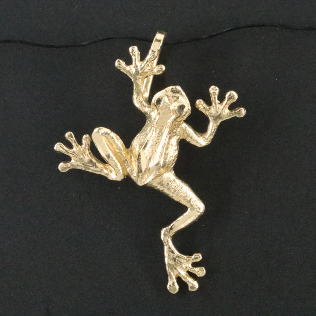 14K Frog Pendant