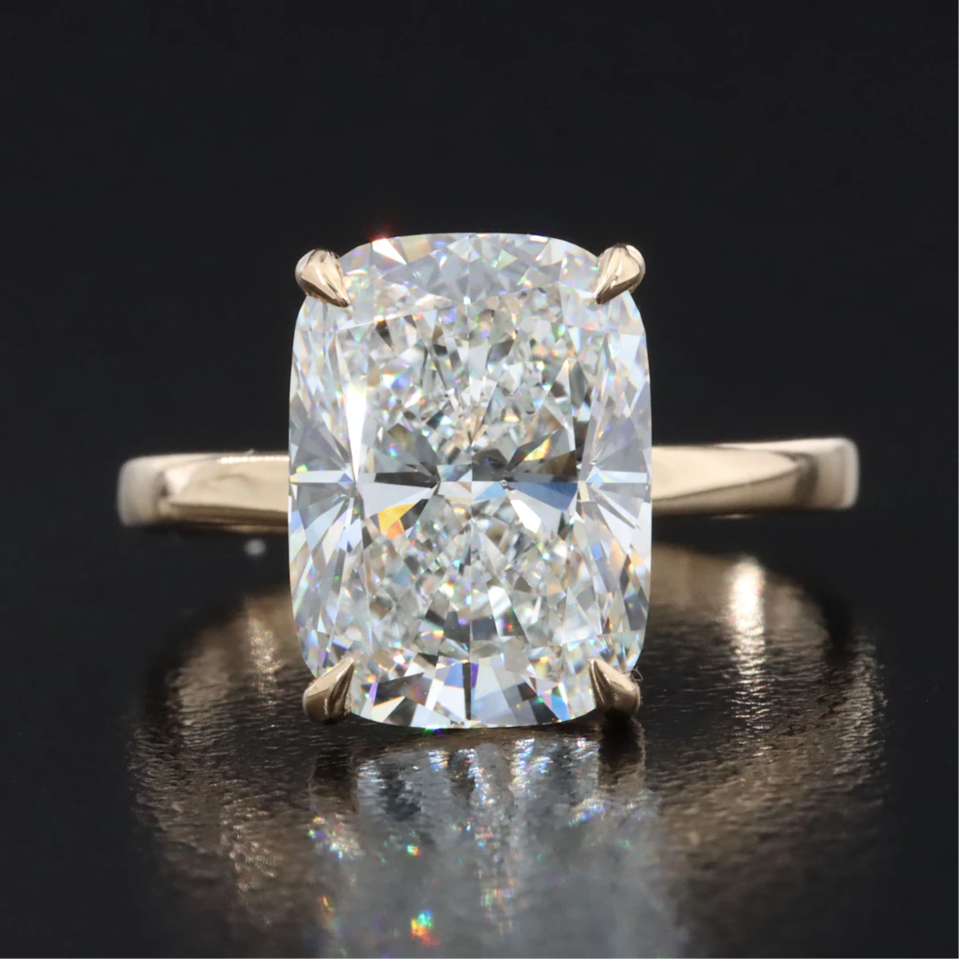 14K 5.05 CT Lab Grown Diamond Solitaire Ring with IGI Report