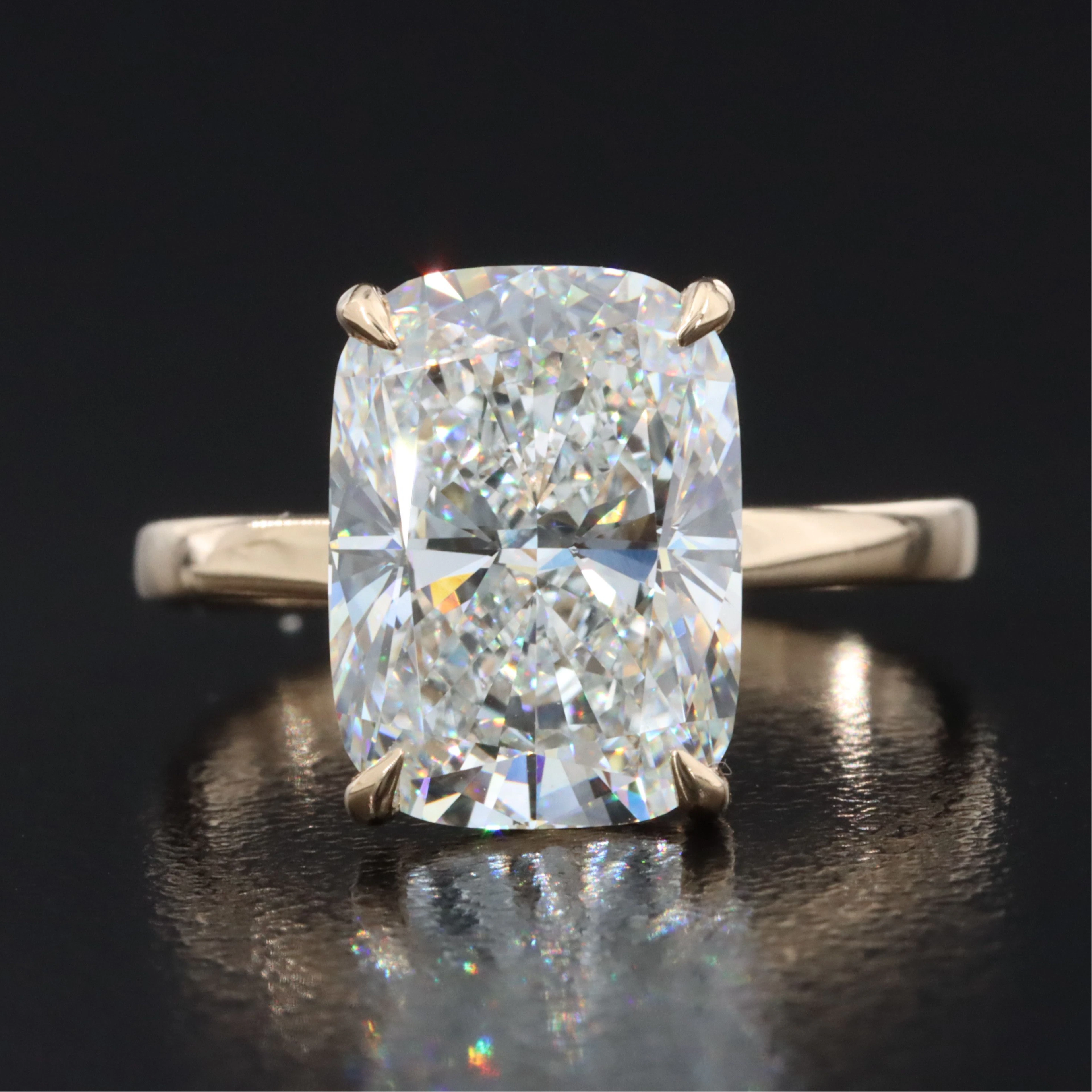 14K 5.05 CT Lab Grown Diamond Solitaire Ring with IGI Report