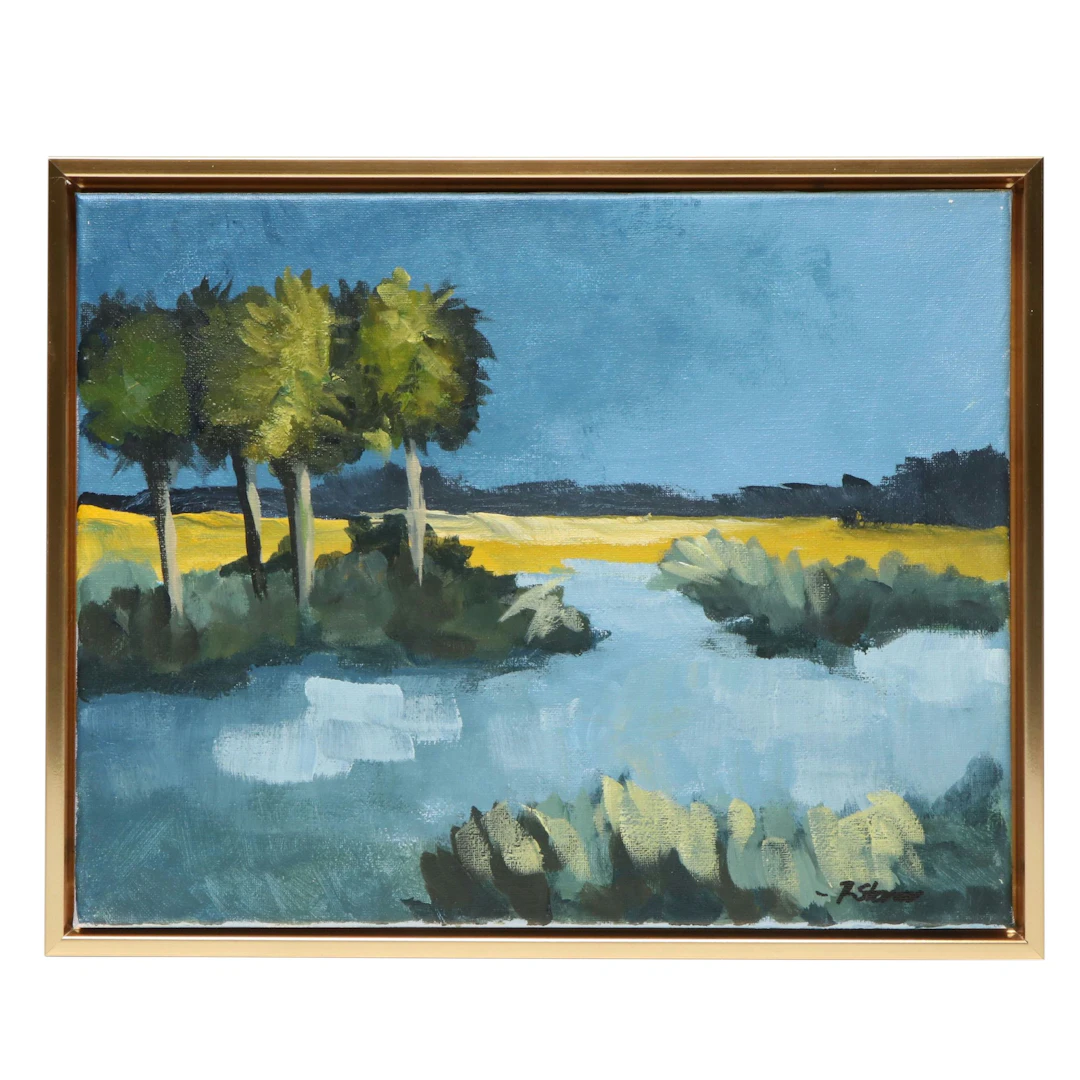Rachel Stevens Landscape Acrylic Painting "Tropical Water," 2026