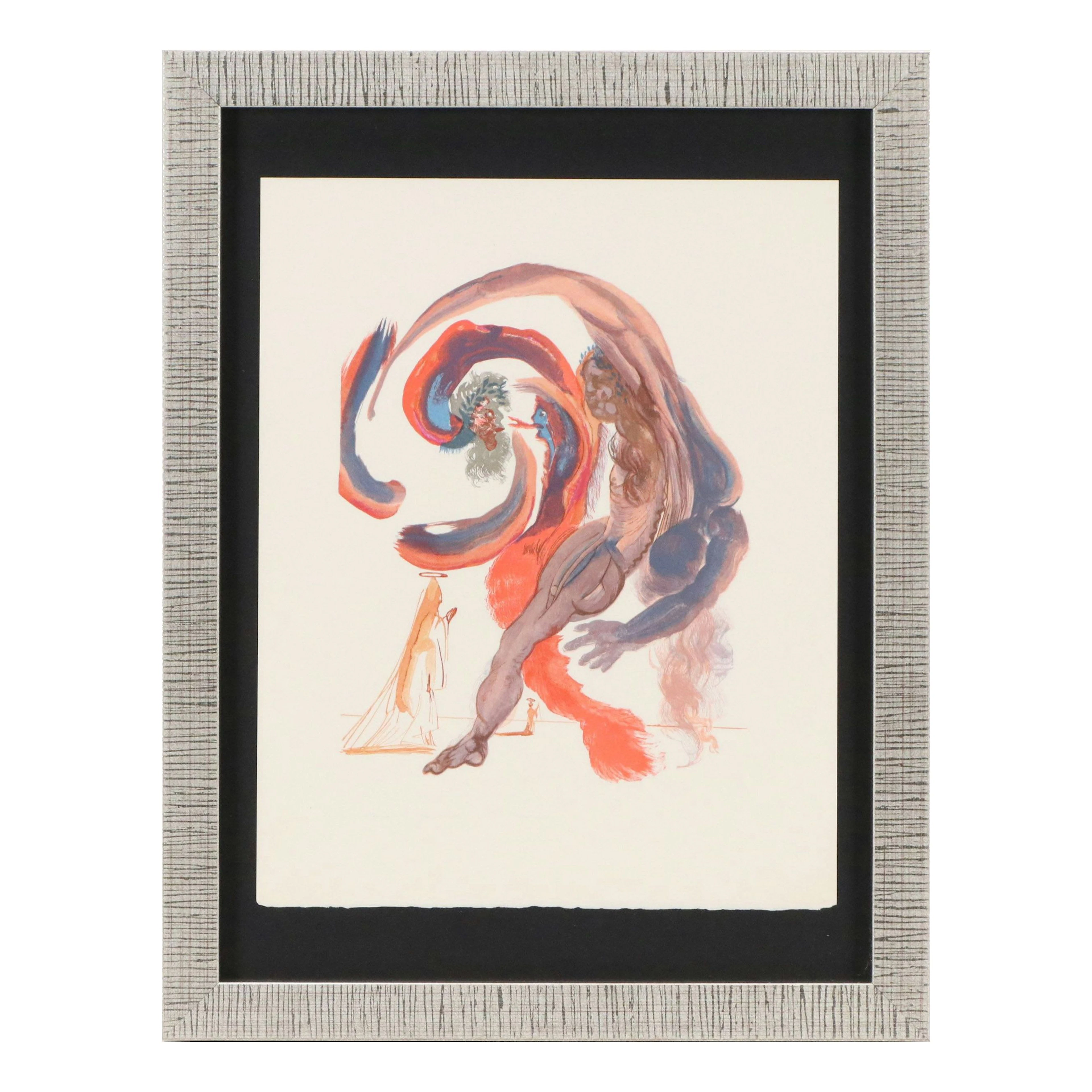 Salvador Dalí Wood Engraving "La Quatrième Corniche," Circa 1960–1964
