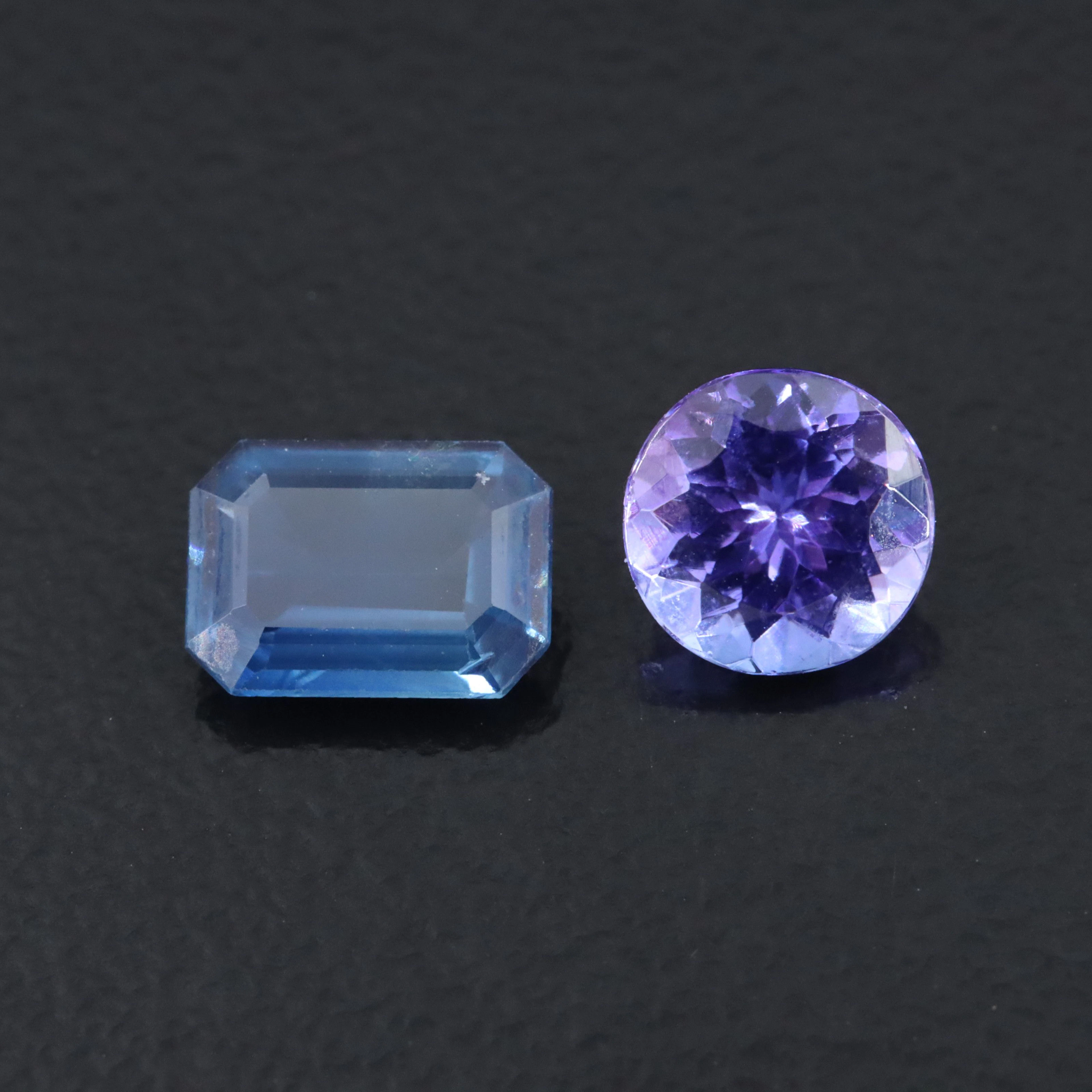 Loose 1.76 CTW Sapphire and Tanzanite