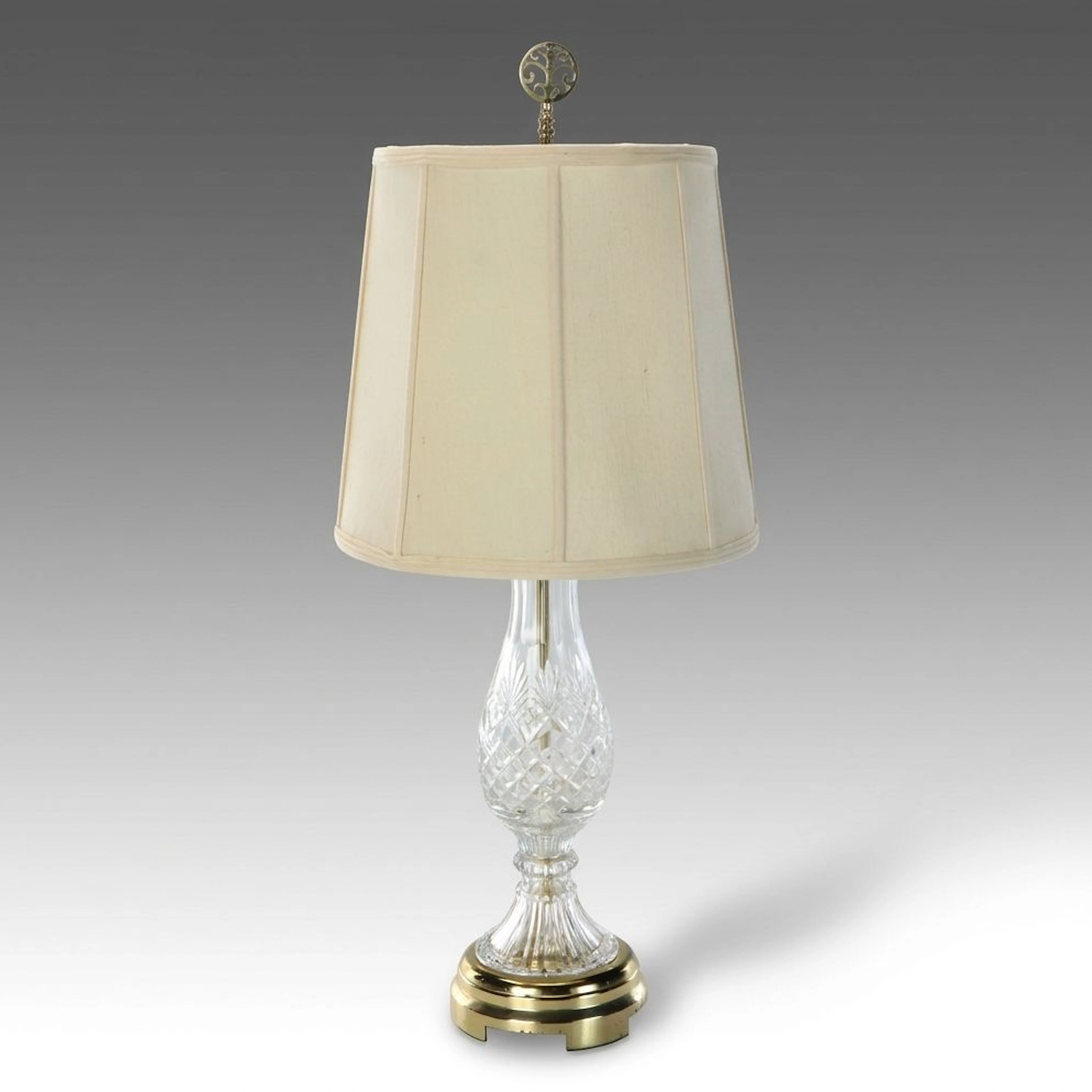 Waterford Northbridge Style Cut Crystal Table Lamp, Late 20th Century