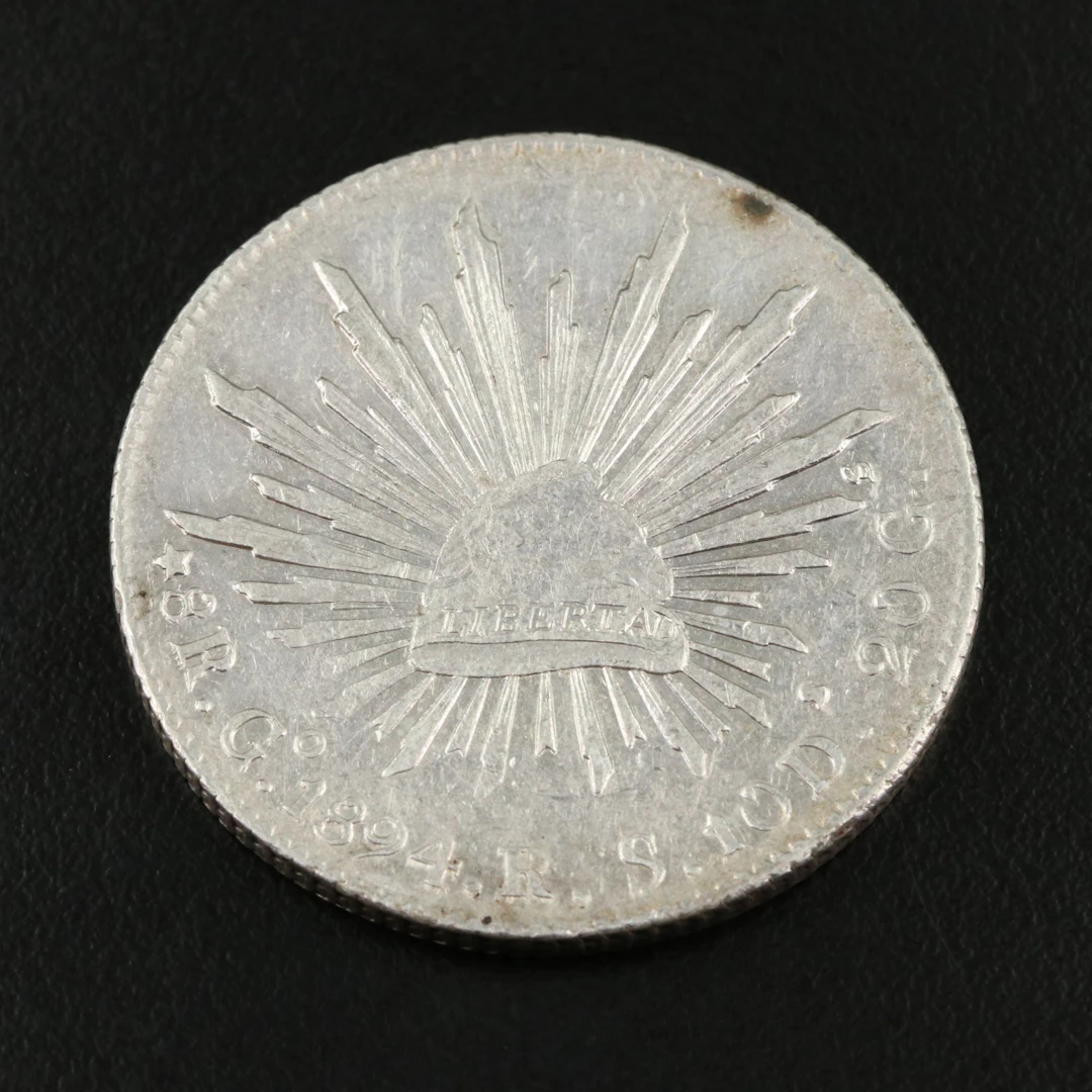 1894 Go Mexico Silver Eight Reales