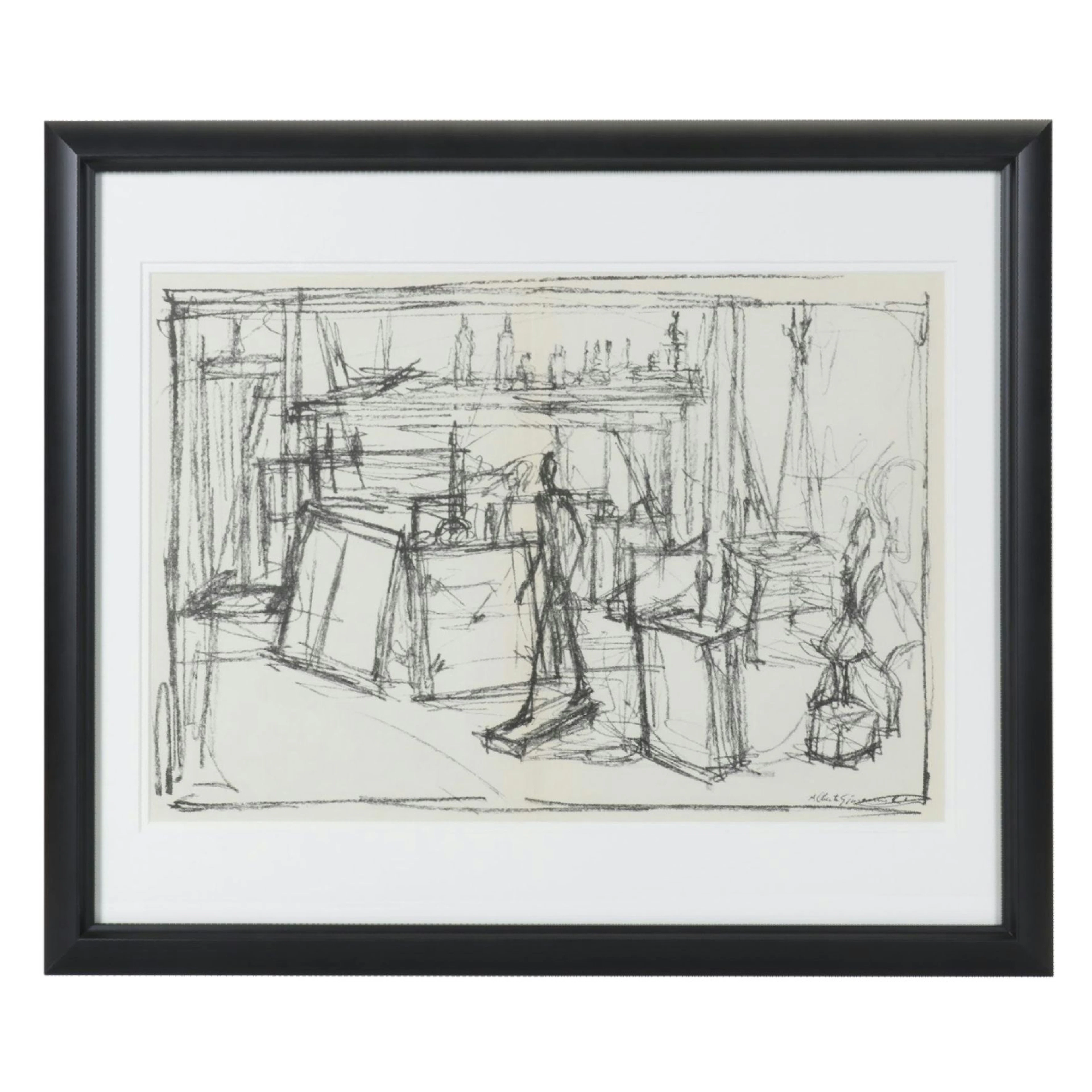 Alberto Giacometti Lithograph for "Derrière le Miroir," 1951