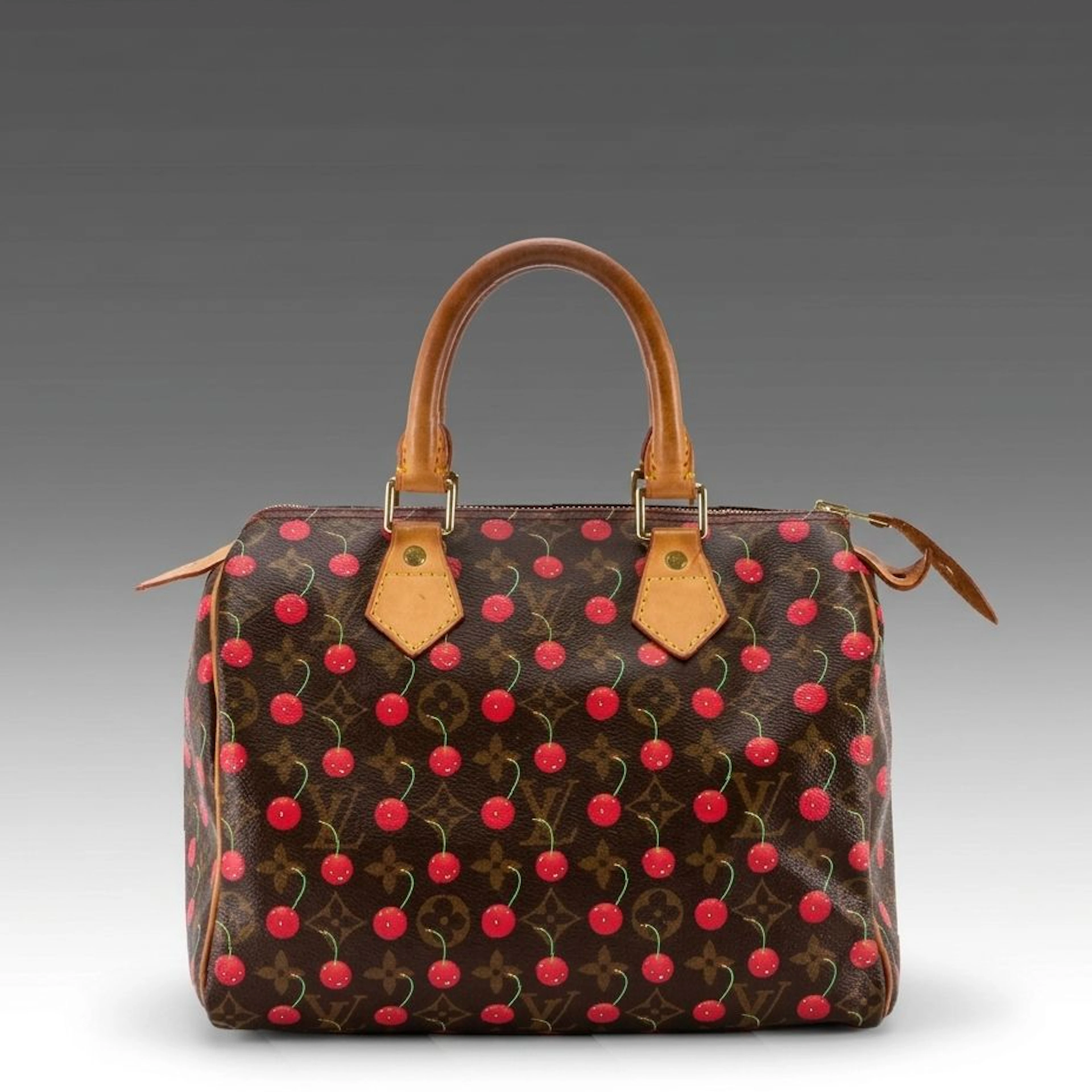 Louis Vuitton x Takashi Murakami Speedy 25 in Cerise Monogram & Vachetta