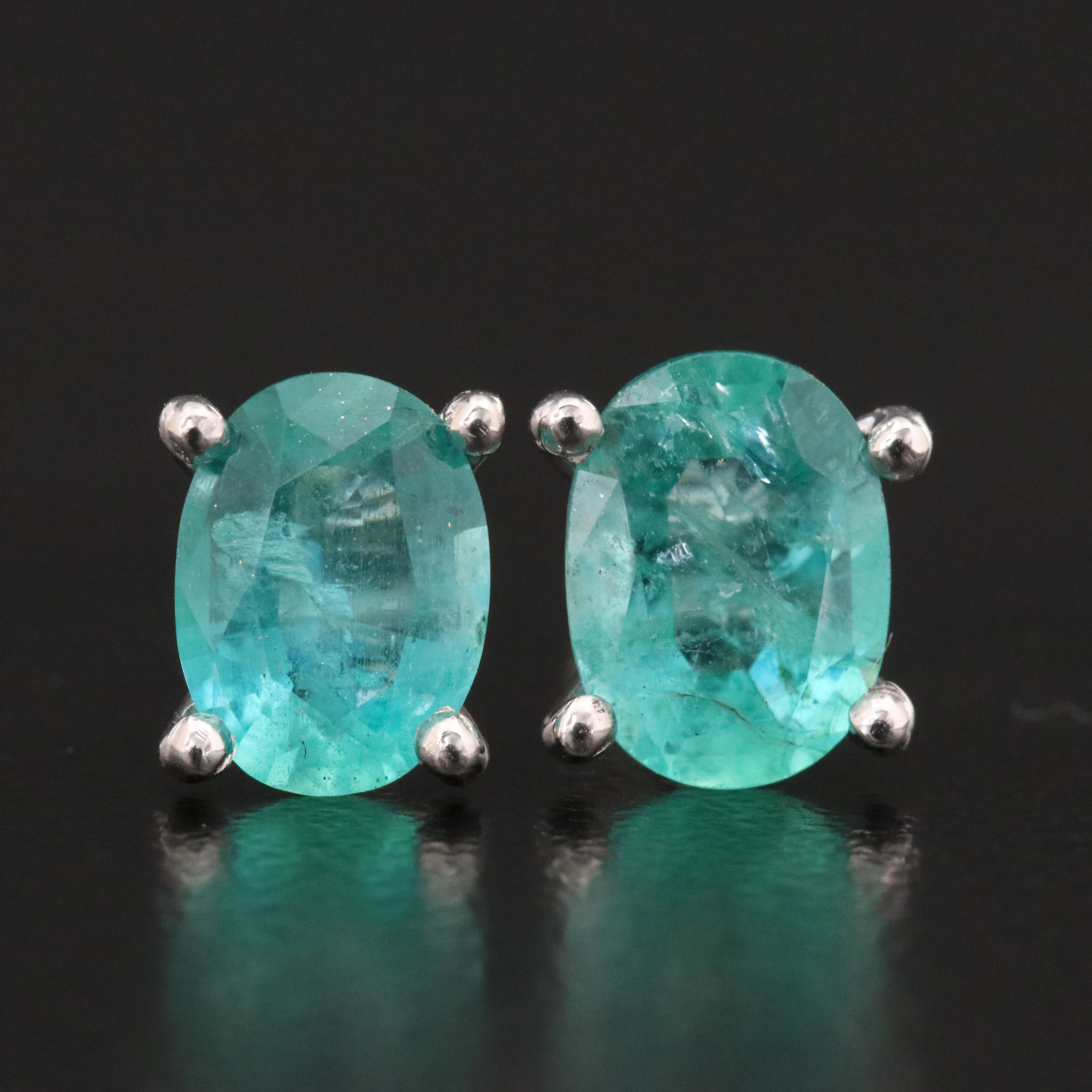 14K 2.12 CTW Zambian Emerald Earrings with IGI Jewelry Report