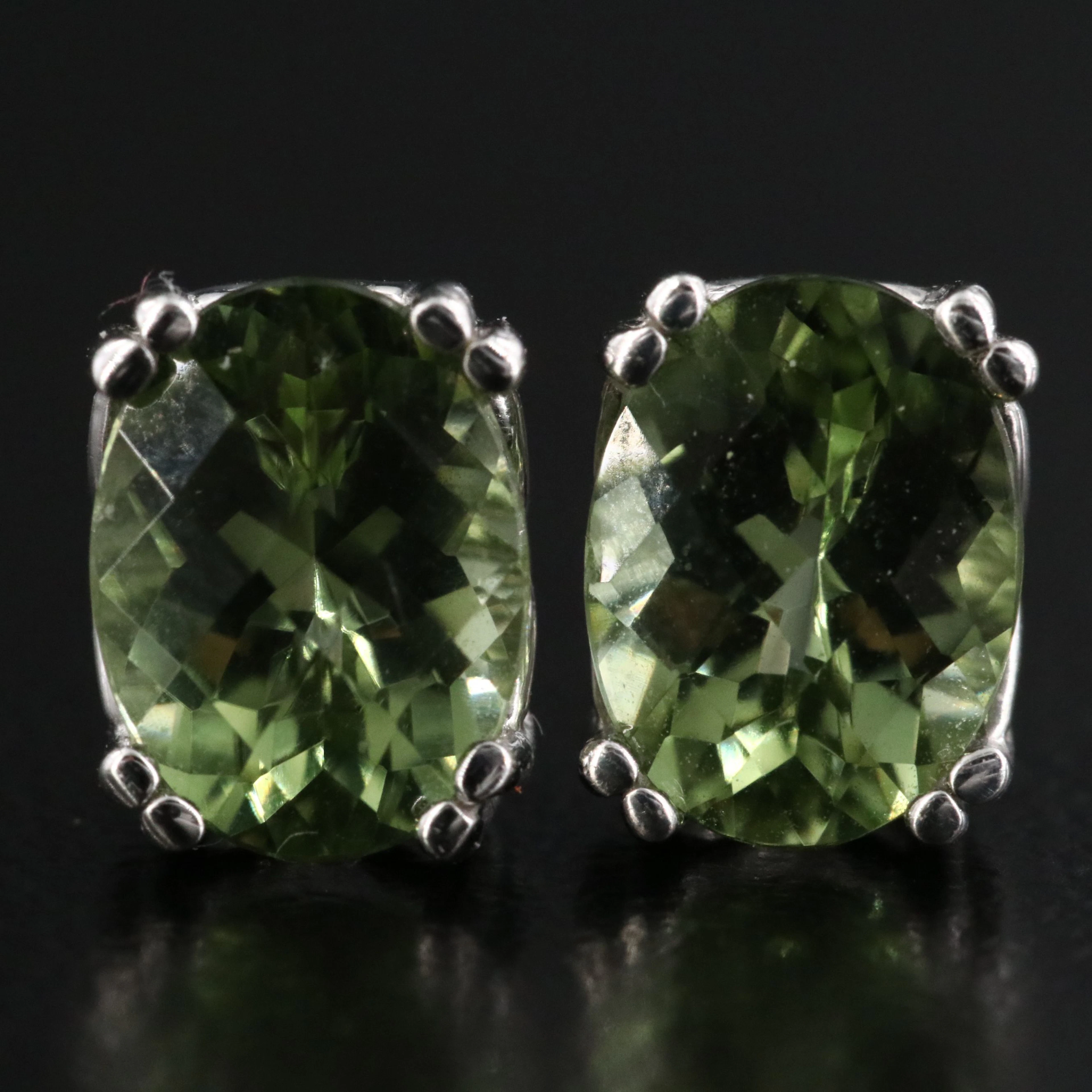 14K Peridot Stud Earrings