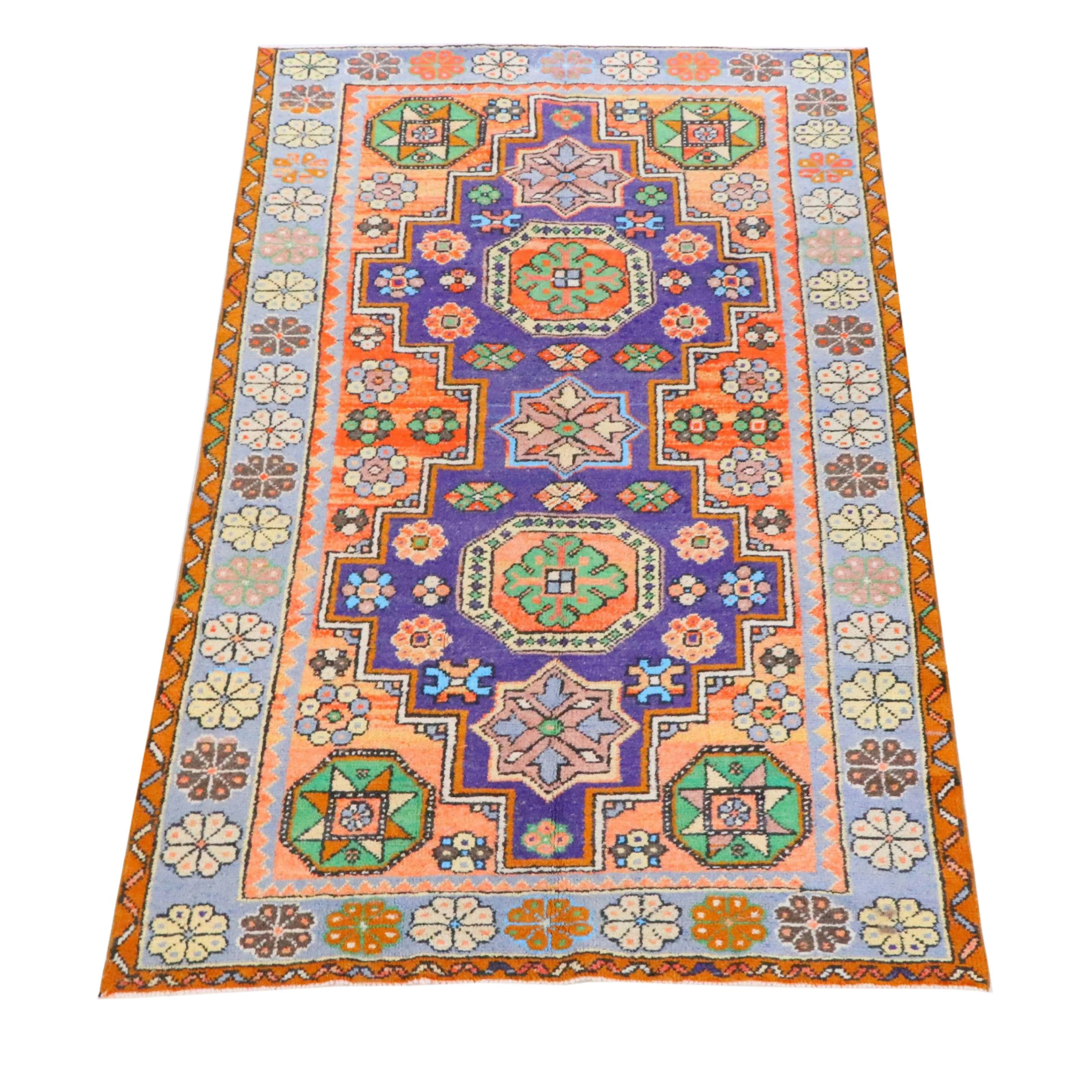 5'1 x 9'9 Hand-Knotted Turkish Konya Area Rug