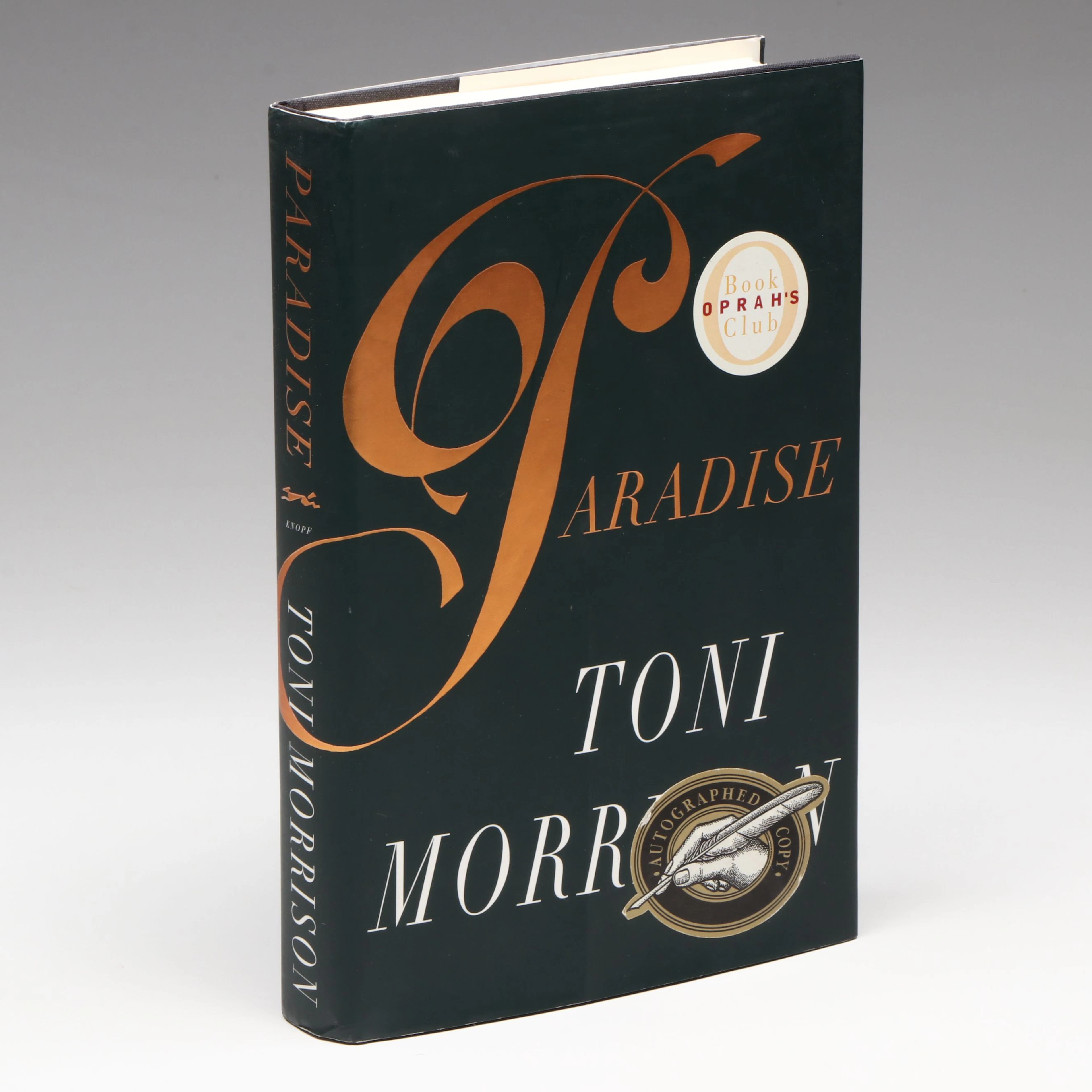 Signed First Edition "Paradise" by Toni Morrison, 1998