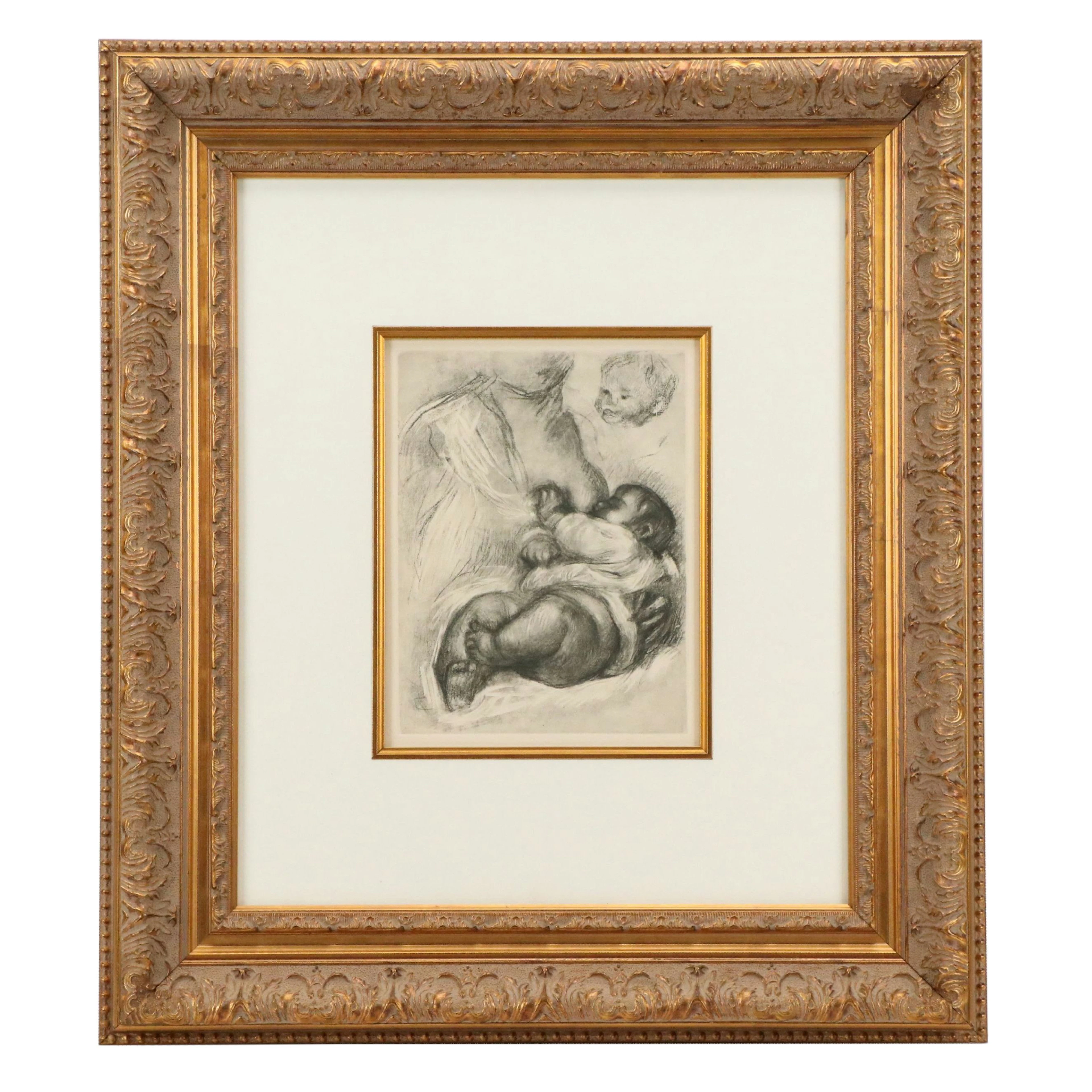 Photogravure After Pierre-Auguste Renoir of Breastfeeding Child, 20th