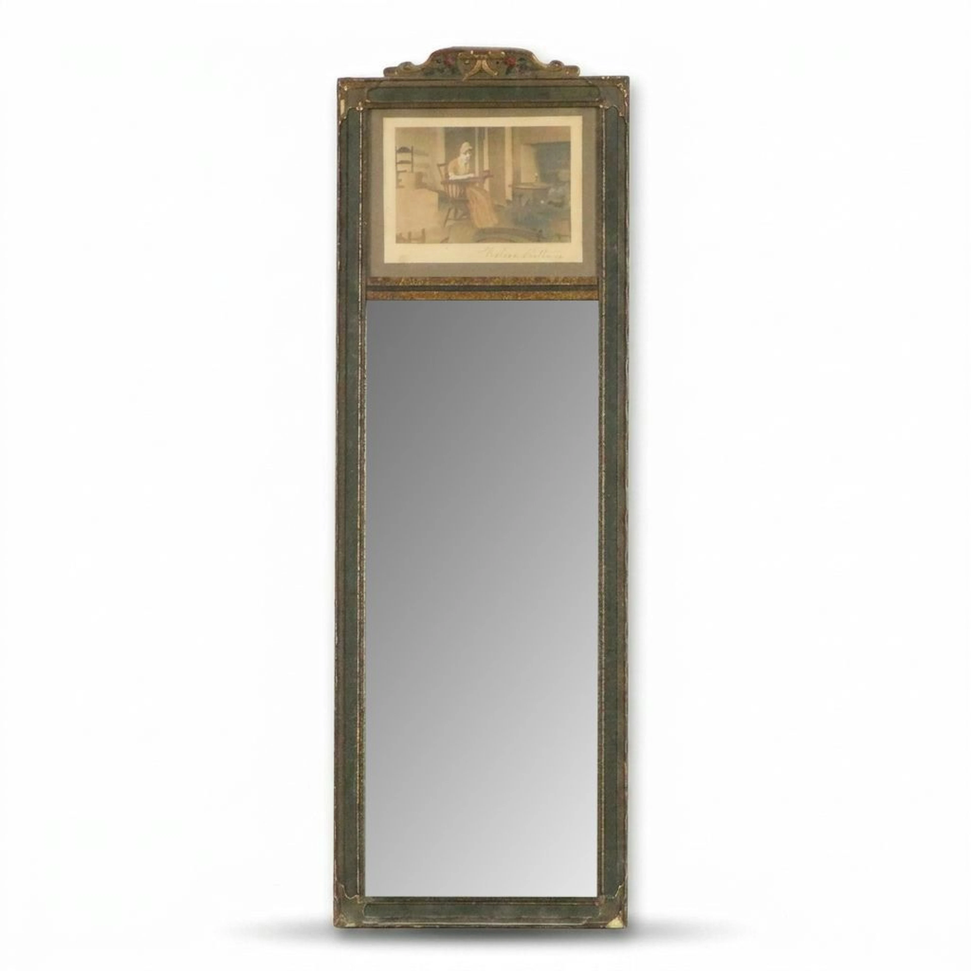 Wallace Nutting Hand-Colored Platinum Photograph Framed with Mirror, 1916