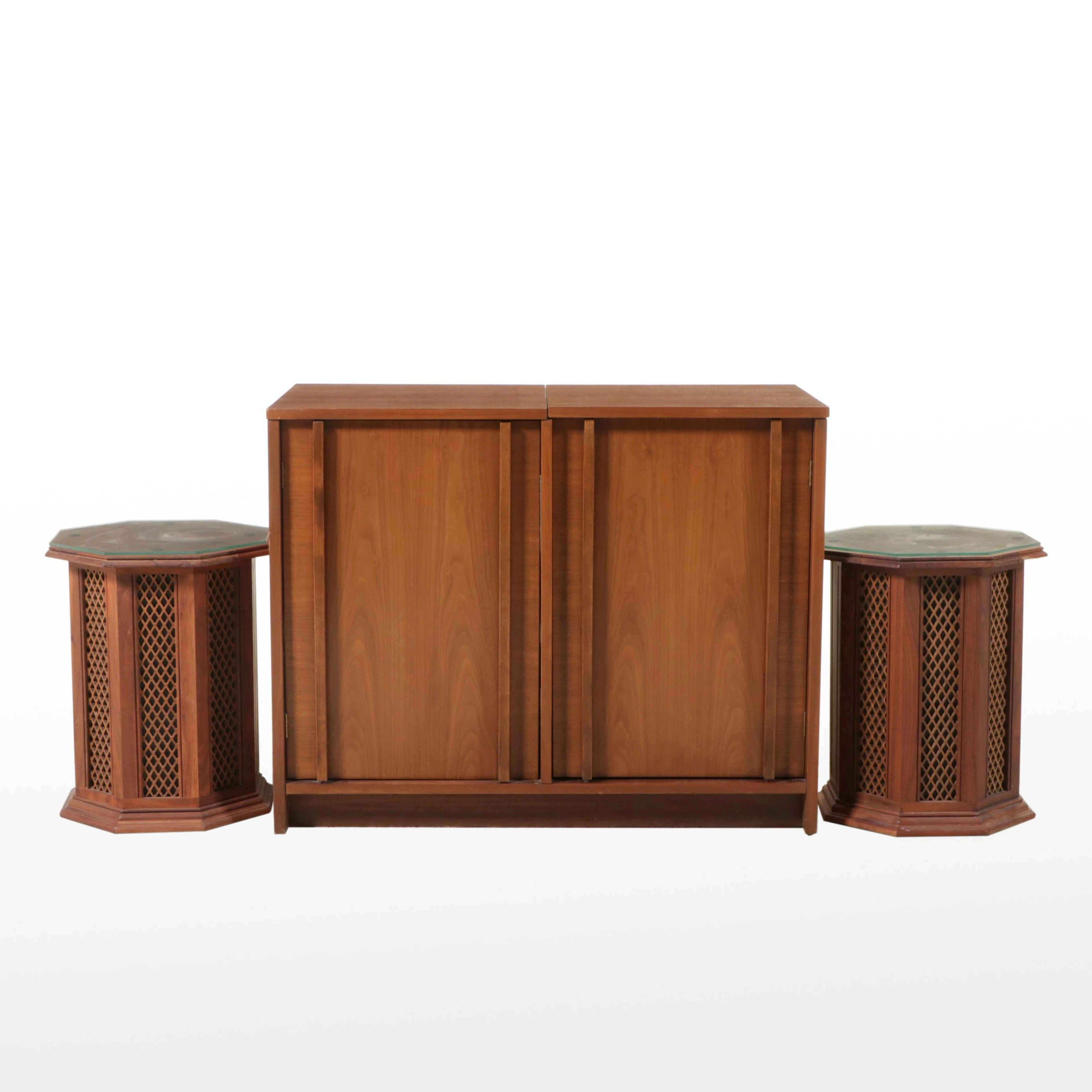 Elac Miracord 10H Turntable in Teak Cabinet w/ Pair of Aztec Athena 1A Speakers