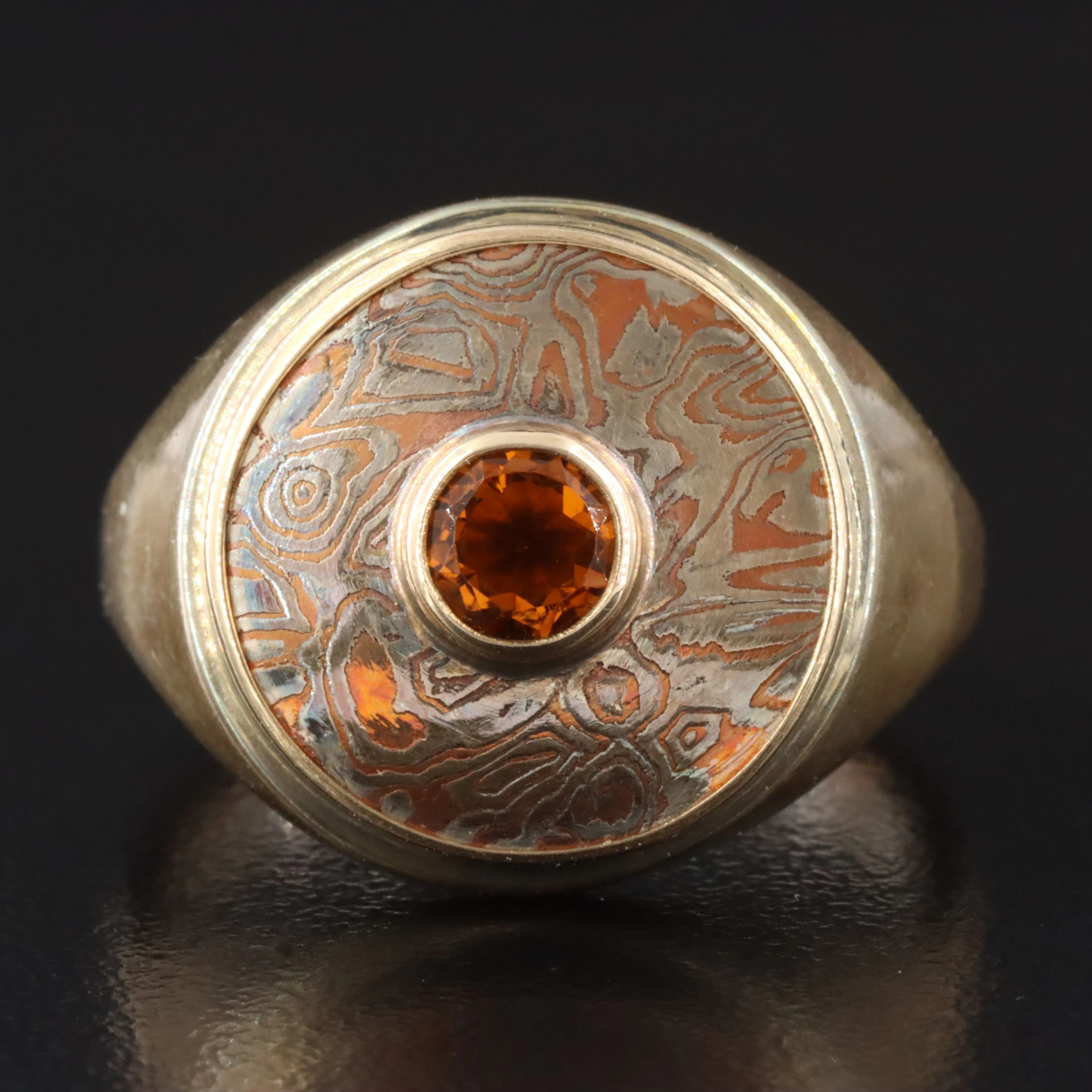 Sterling Citrine Ring with 14K Accents