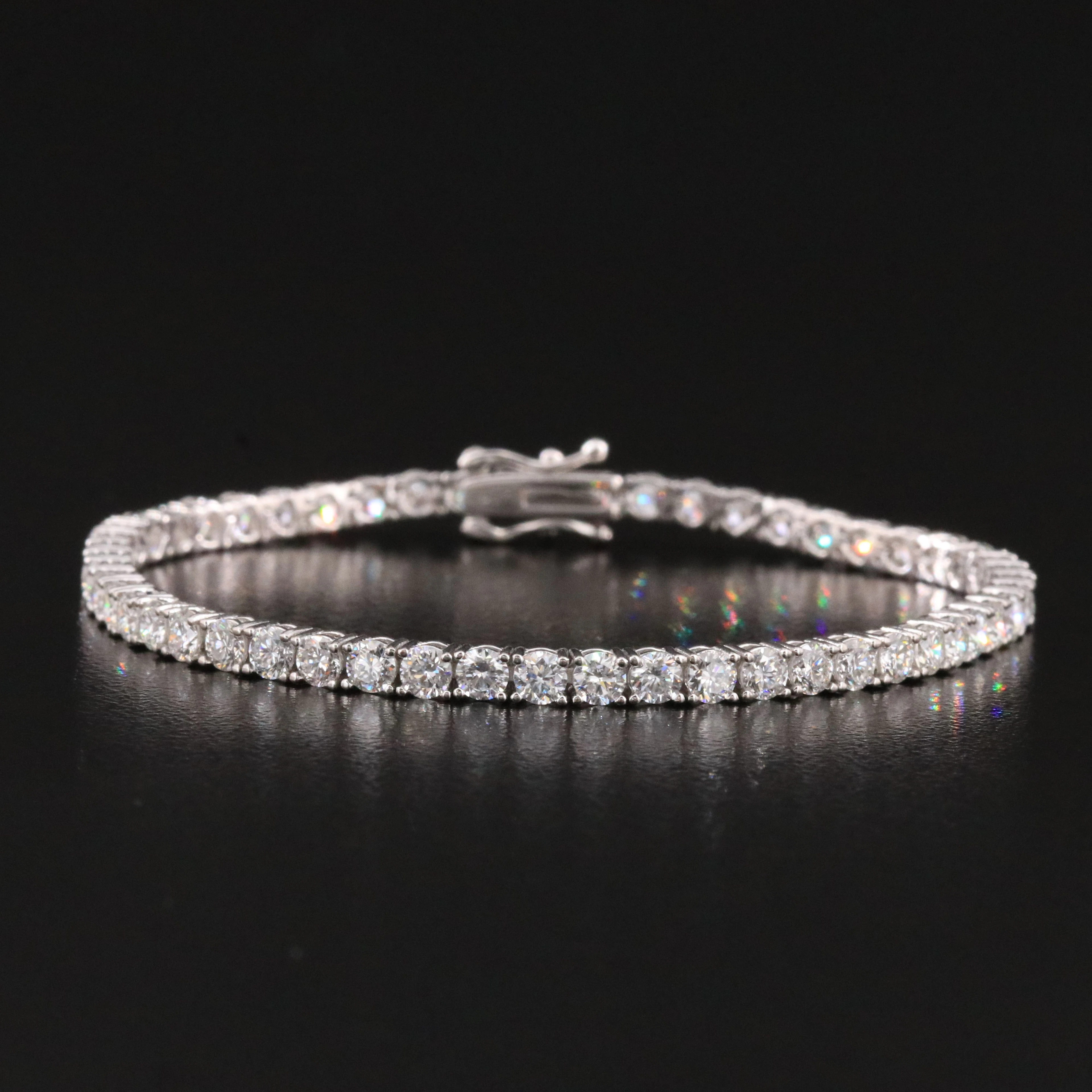 Sterling 4.68 CTW Lab Grown Diamond Line Bracelet