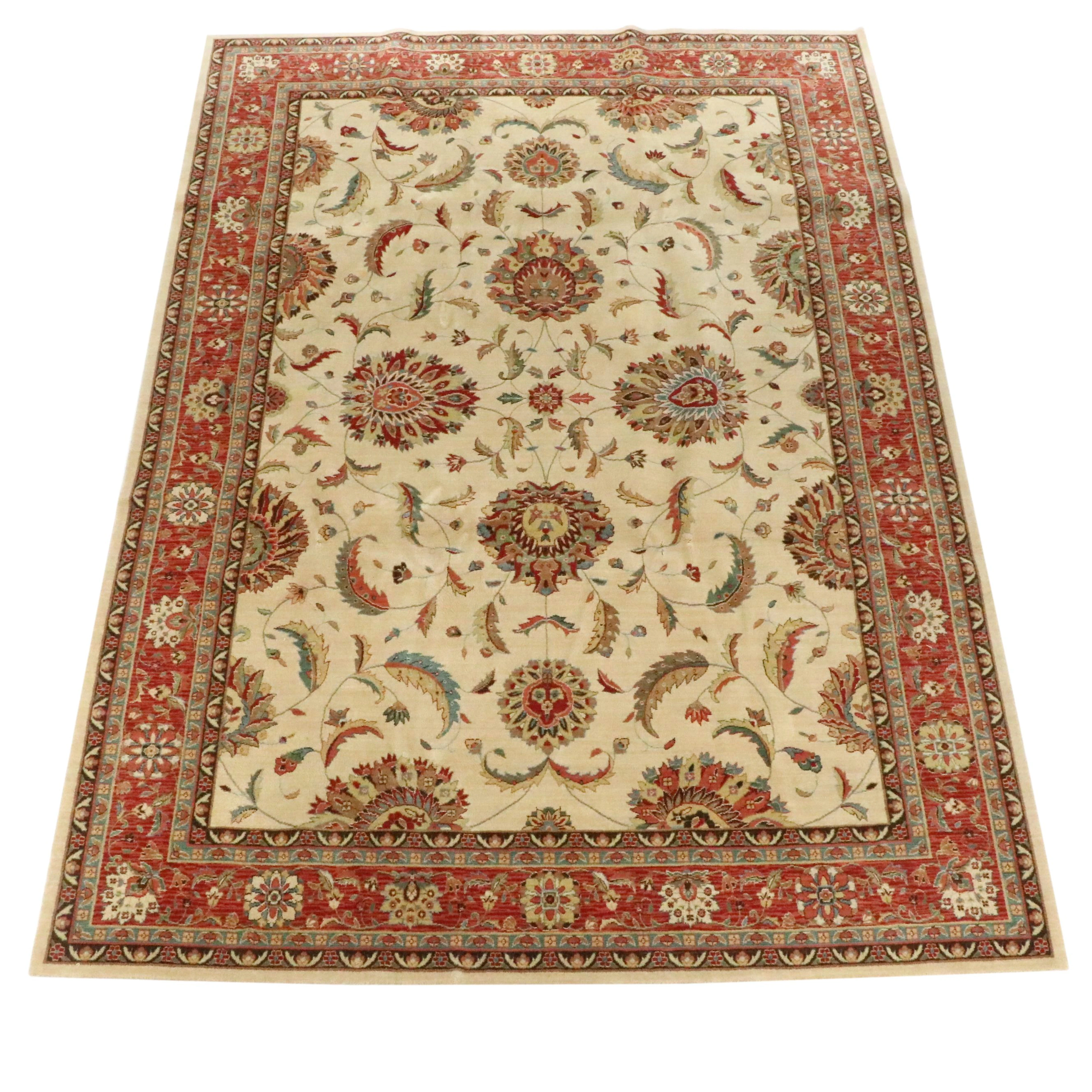 9'8 x 13'7 Machine Made Indian Agra Style Room Sized Rug