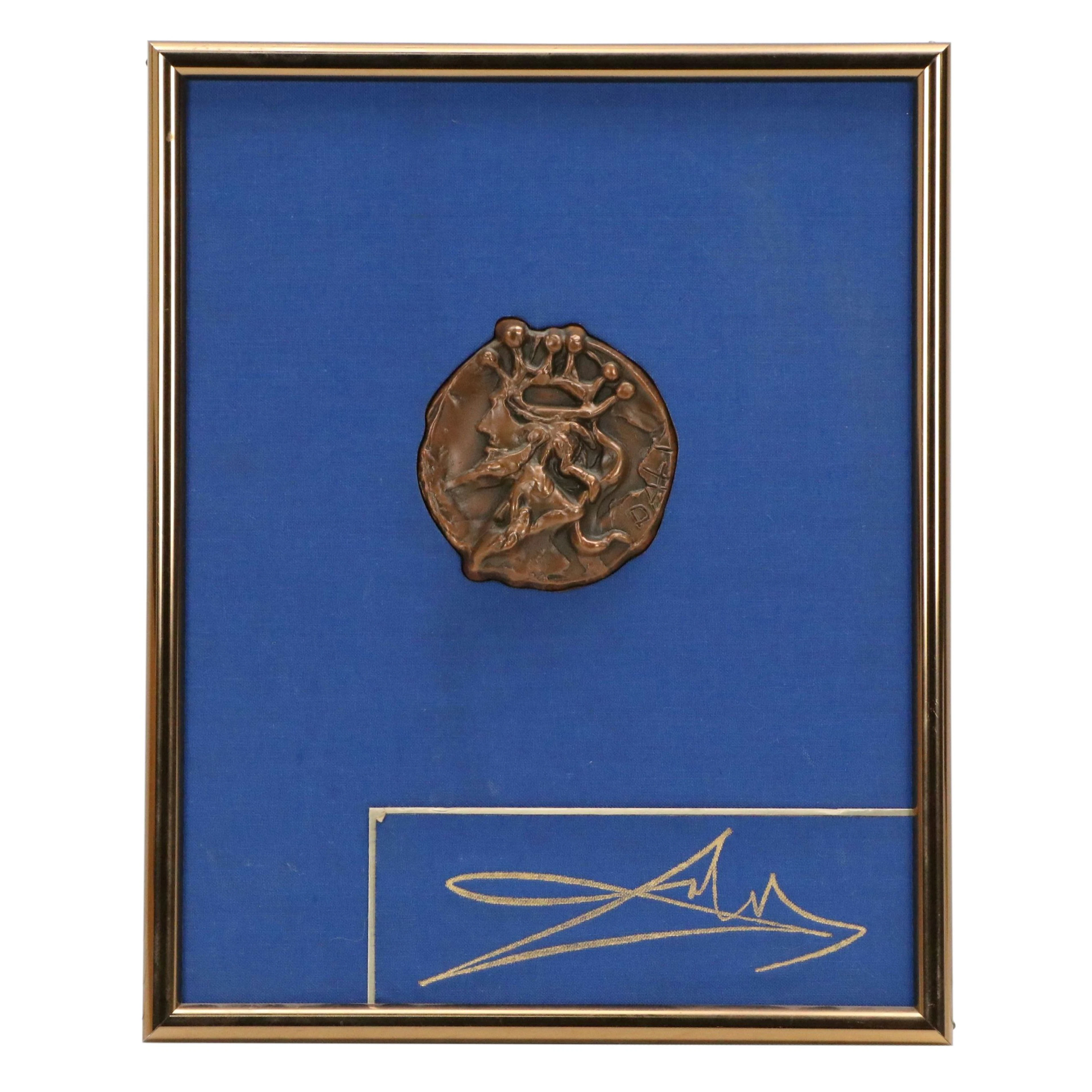 After Salvador Dalí Bronze Medallion "Our Historical Heritage"
