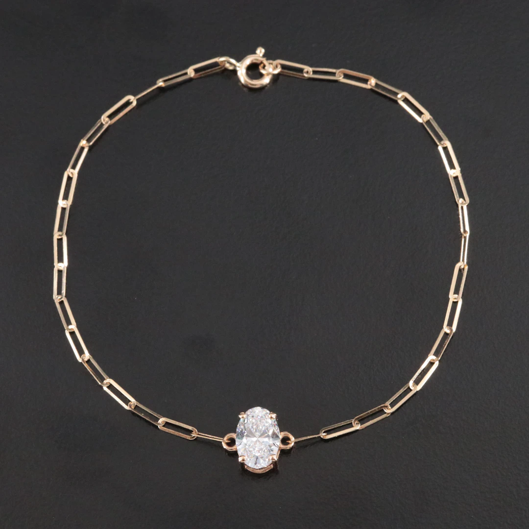 14K 1.19 CT Lab Grown Diamond Bracelet with IGI Report