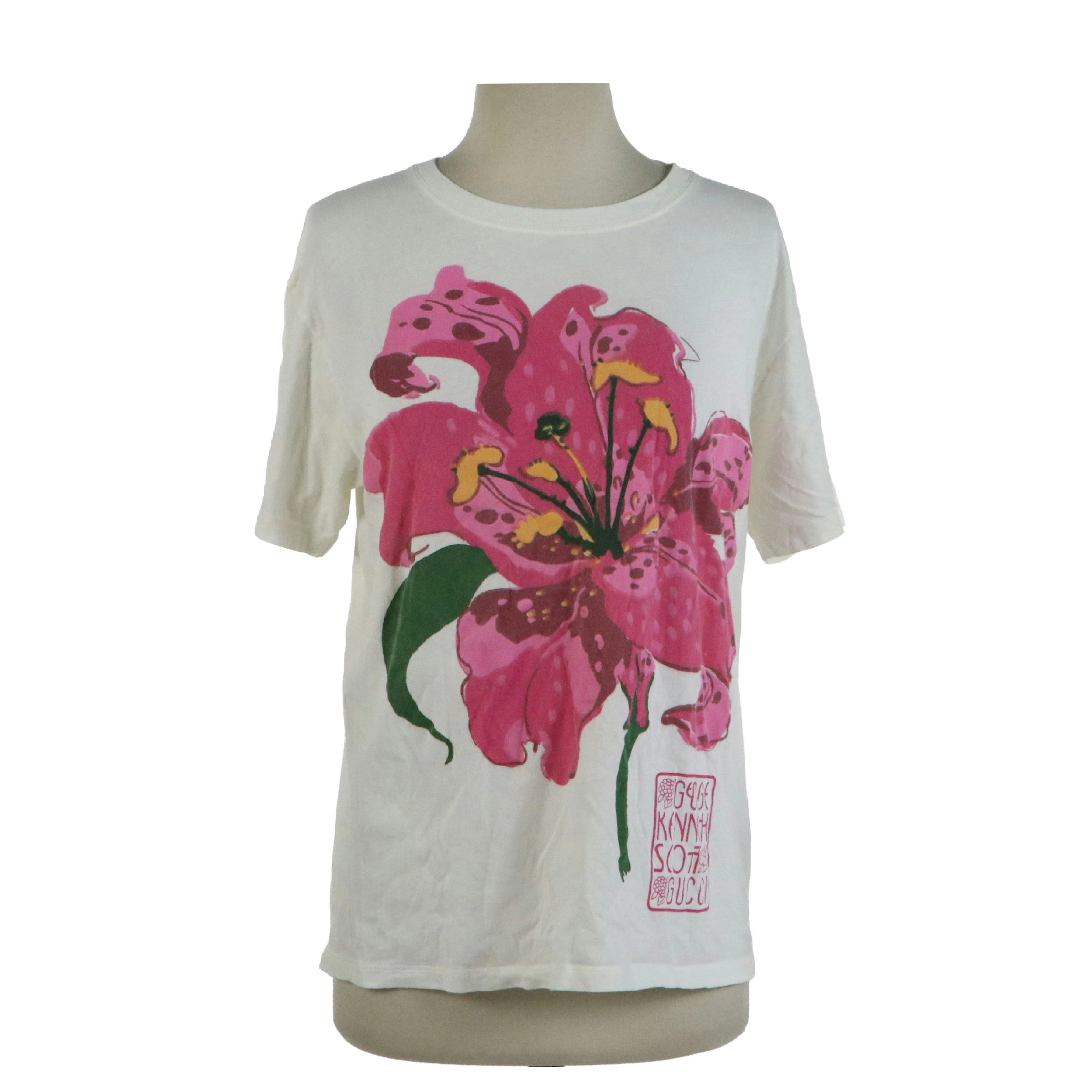 Gucci x Ken Scott Floral Graphic Print Crew Neck T-Shirt