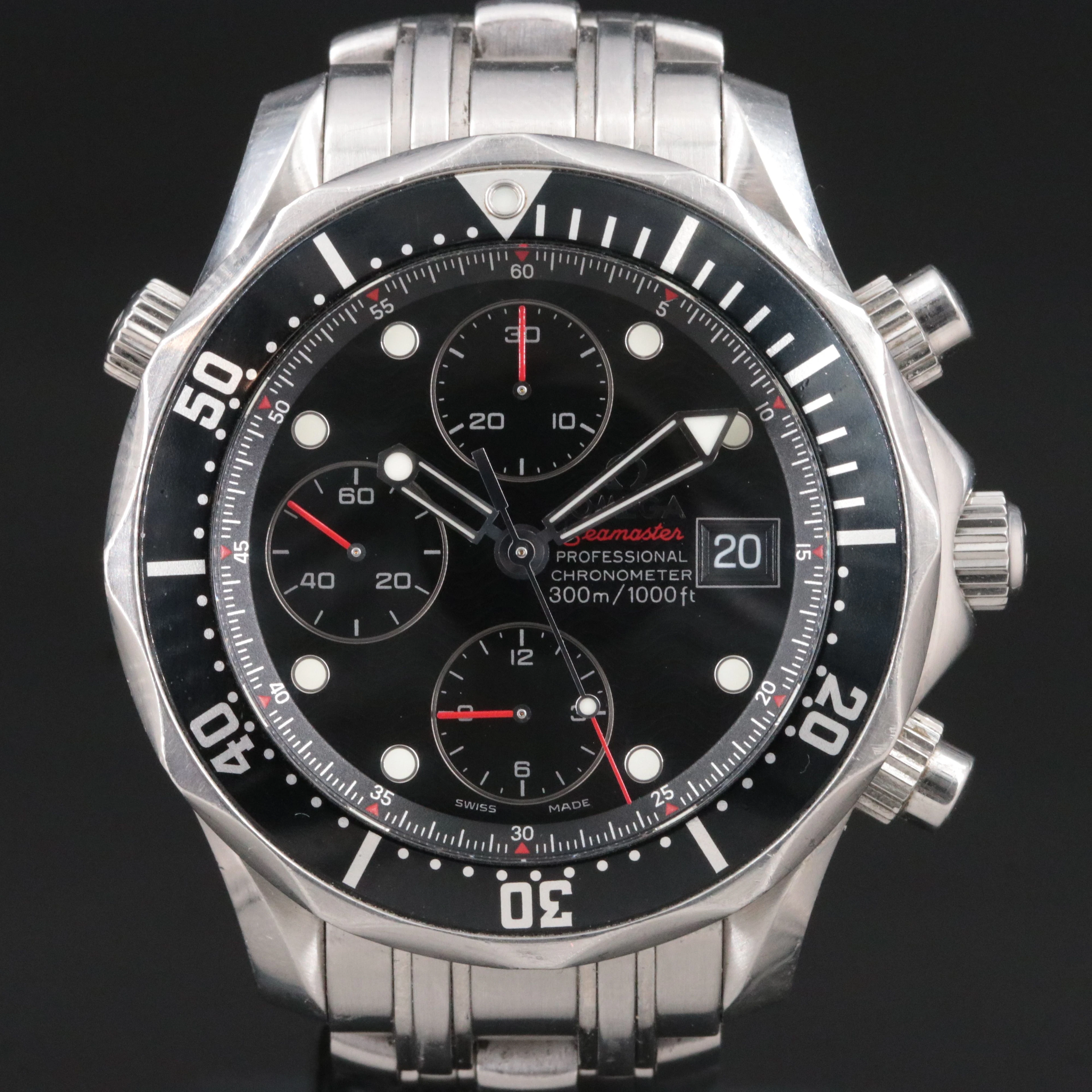 Omega Seamaster 300m Professional Diver Chronograph 2008 Stainless Steel Watch