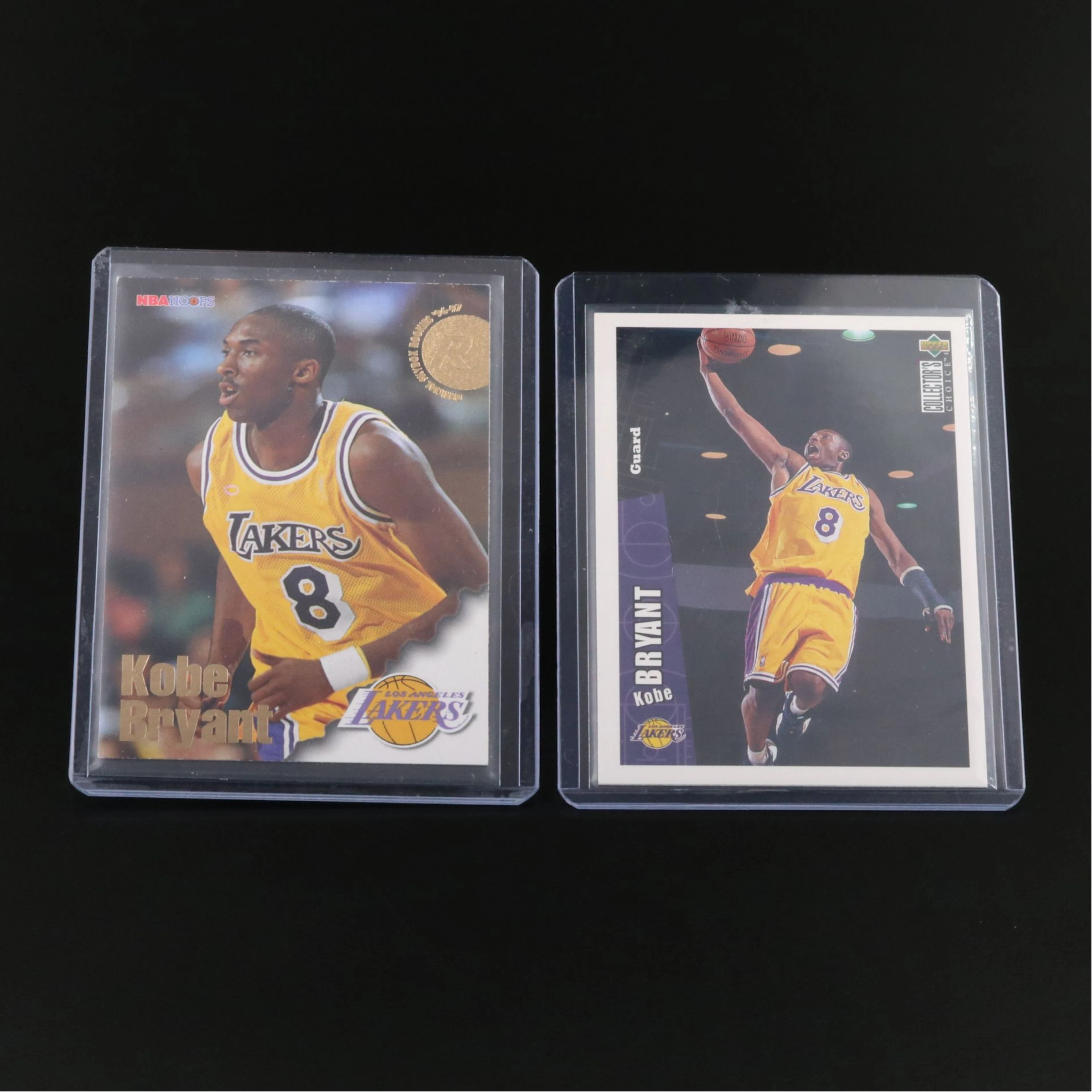 1996 Collector’s Choice and NBA Hoops Kobe Bryant Rookie Basketball Cards