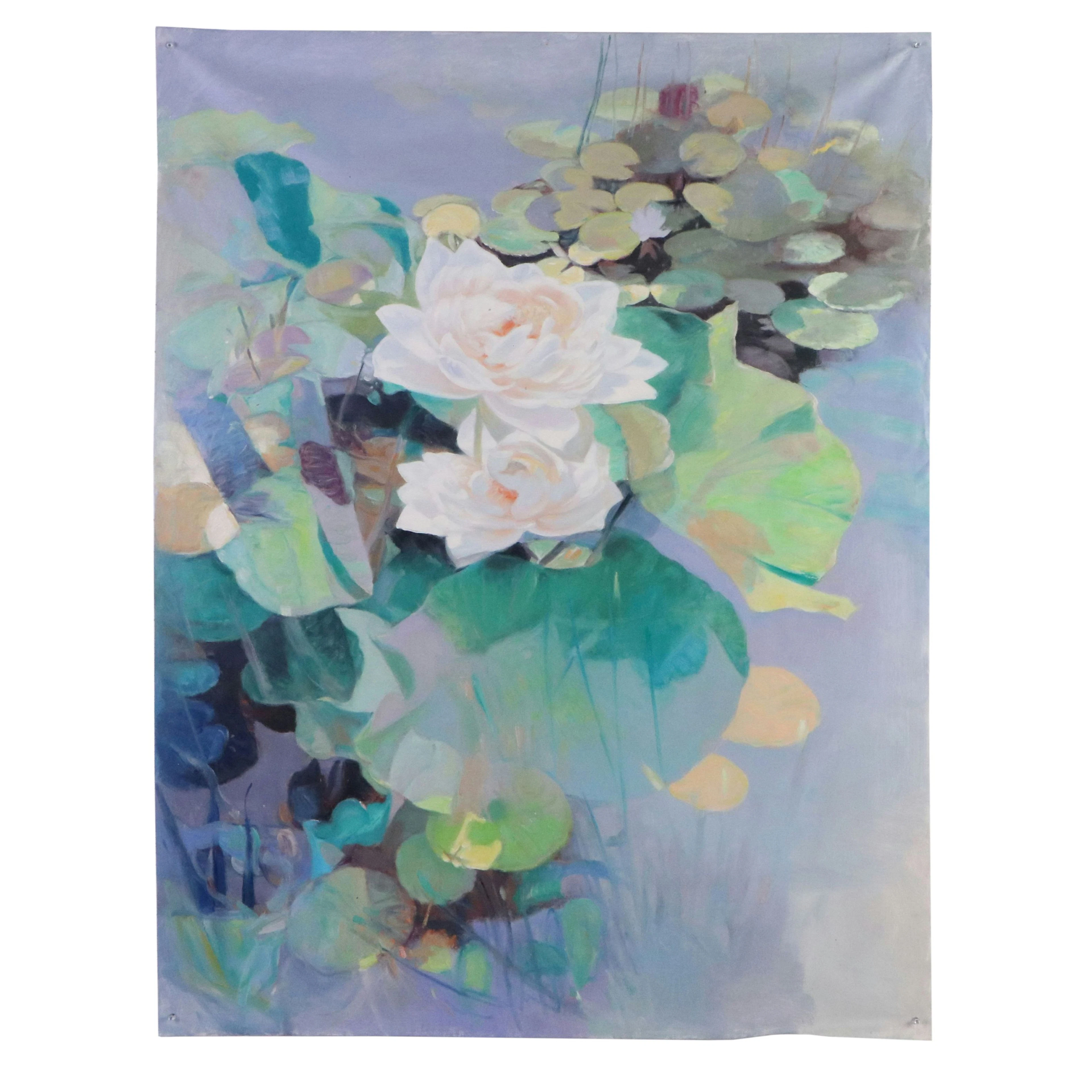 Lily Pond Oil Painting "Quiet Water"