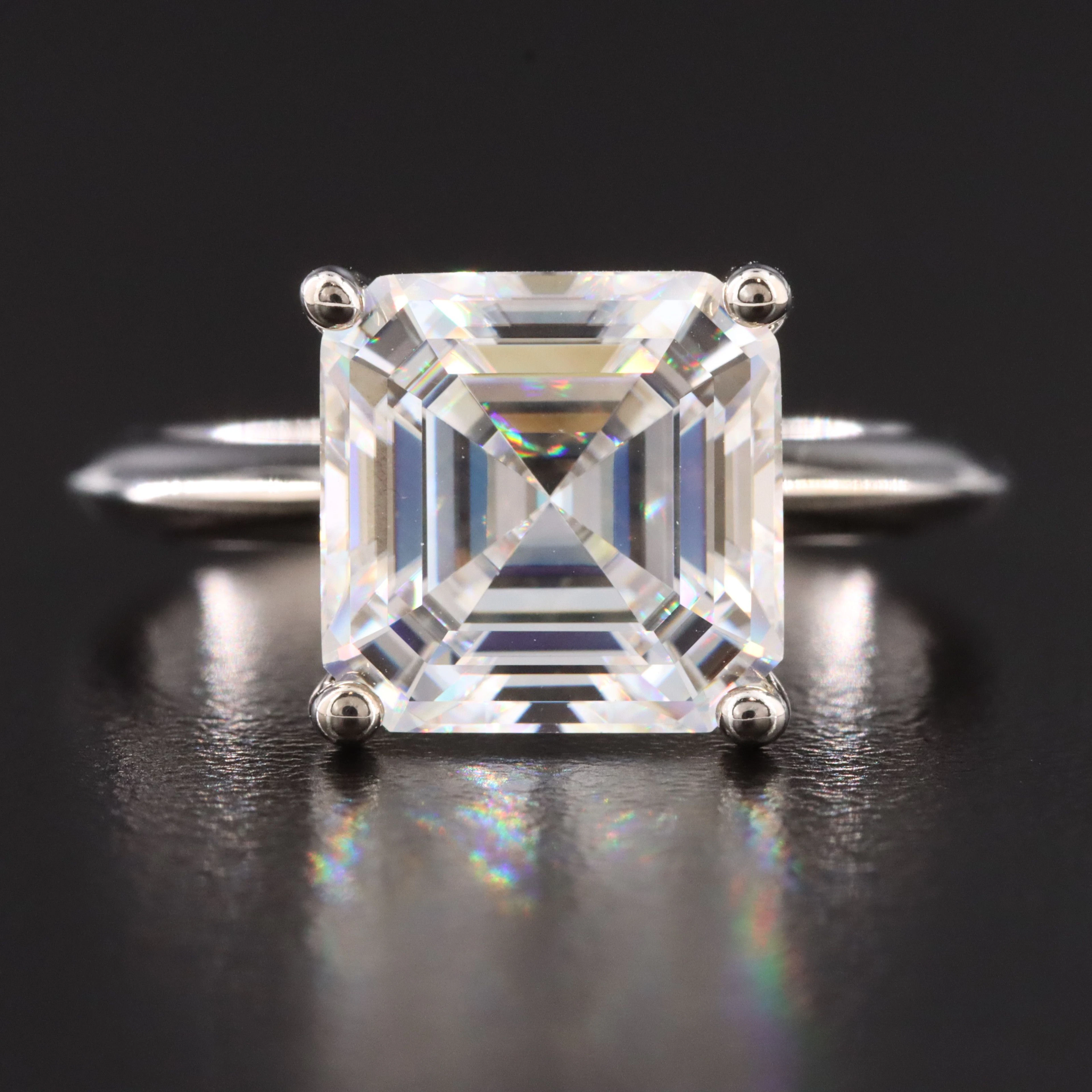 Sterling Moissanite Solitaire Ring