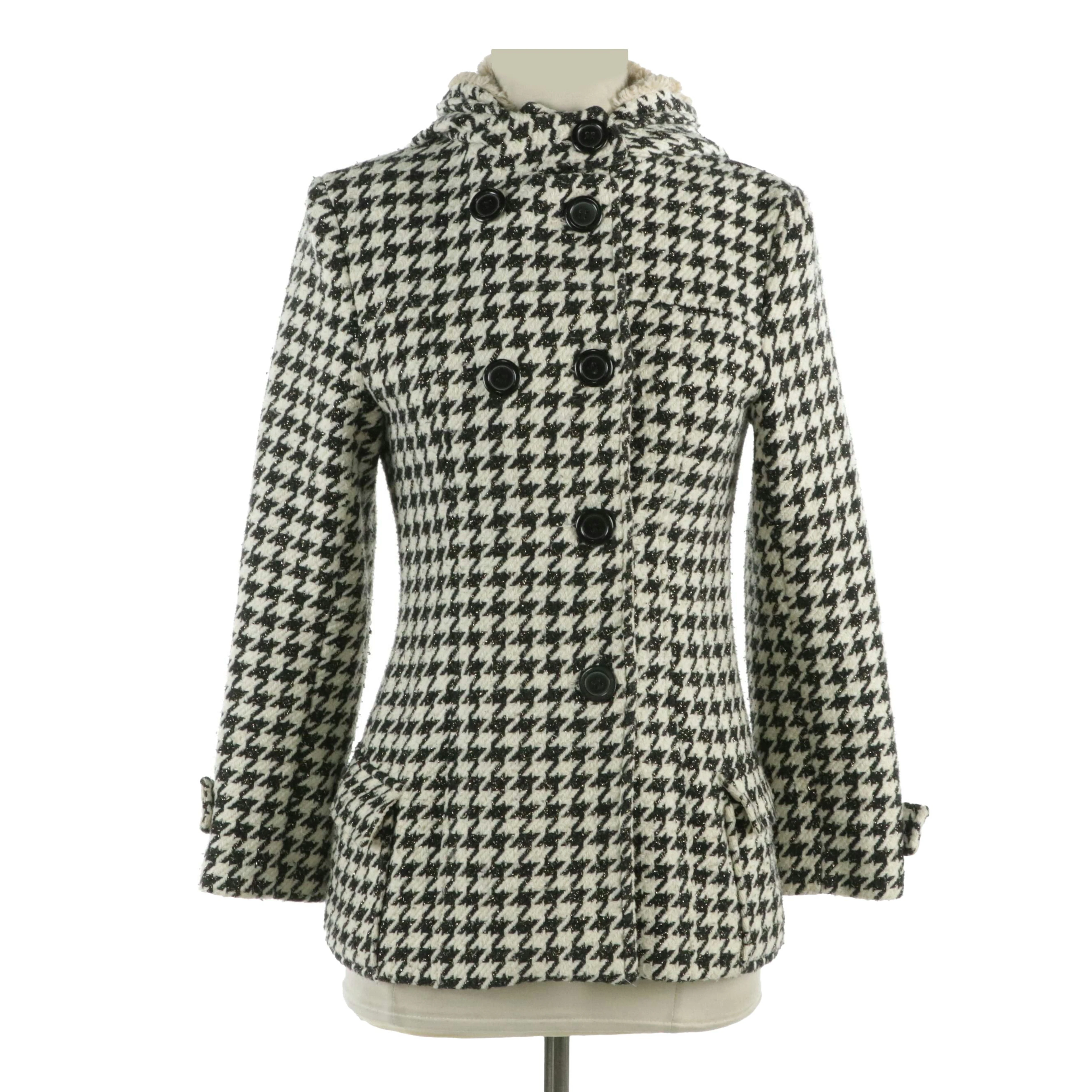 D & G by Dolce & Gabbana Metallic Threaded Houndstooth Jacket