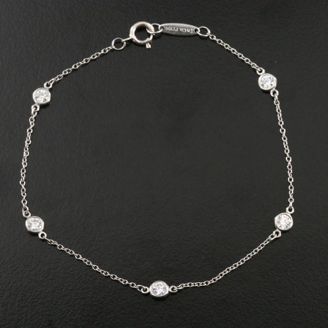 Elsa Peretti for Tiffany & Co. Platinum Diamond Station Bracelet
