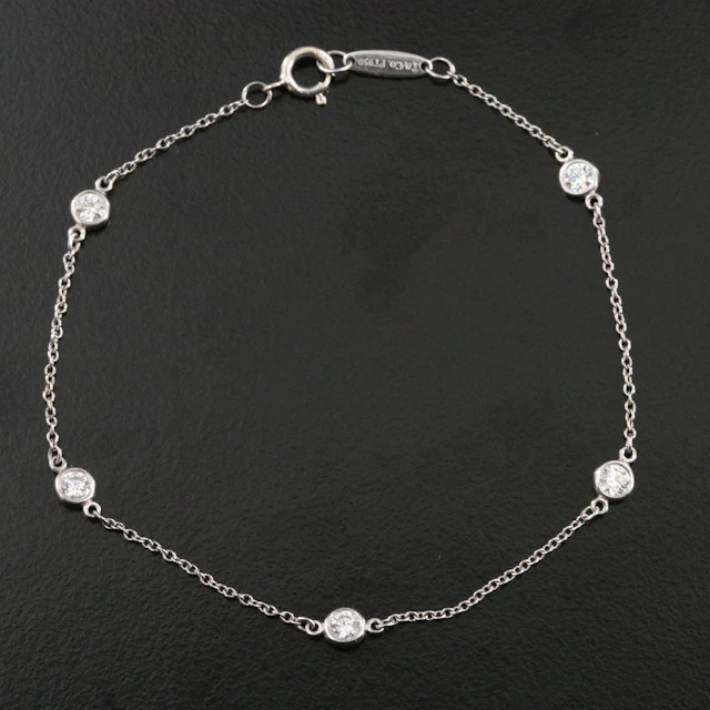 Elsa Peretti for Tiffany & Co. Platinum Diamond Station Bracelet