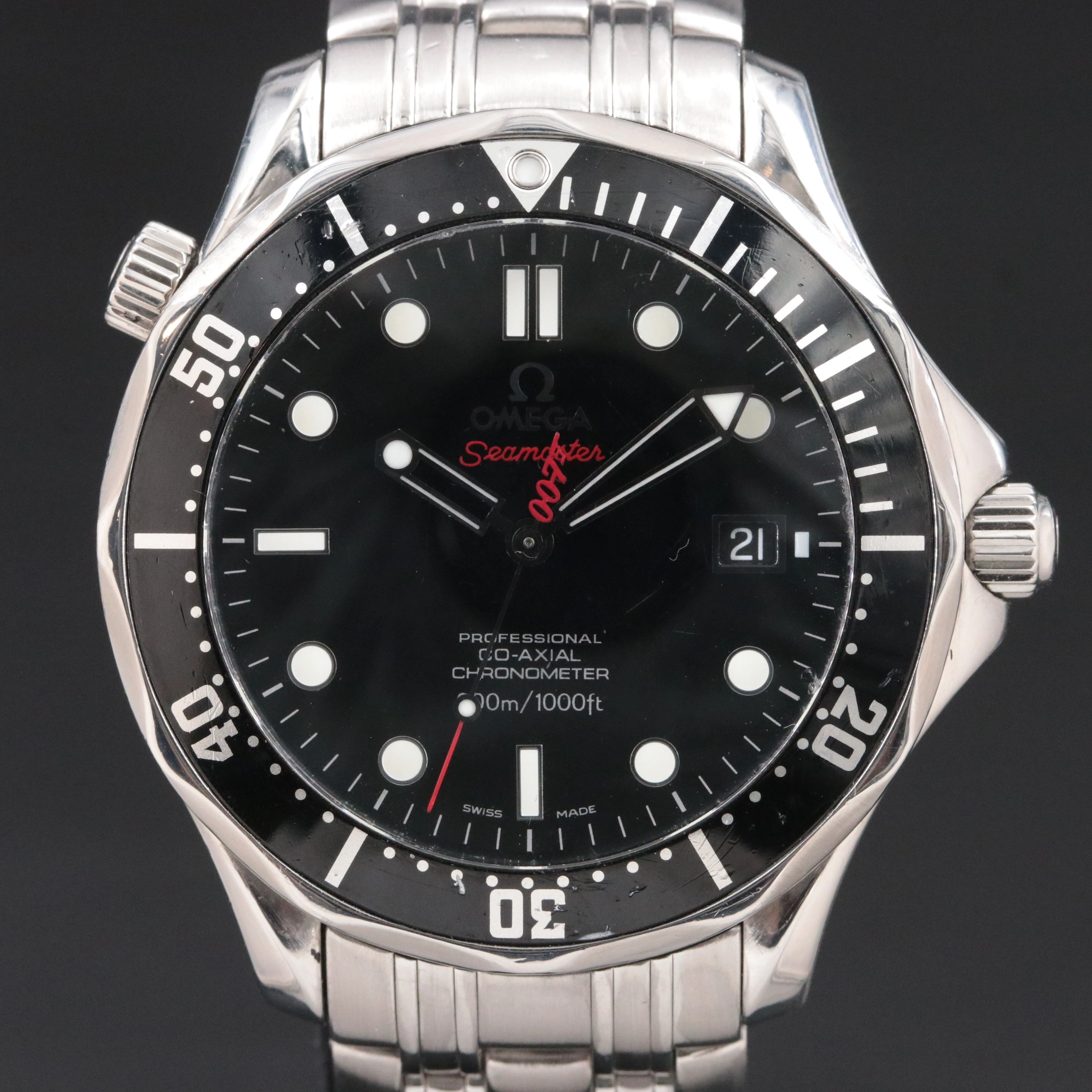 Omega Seamaster James Bond 007 41mm Black Steel Automatic Watch