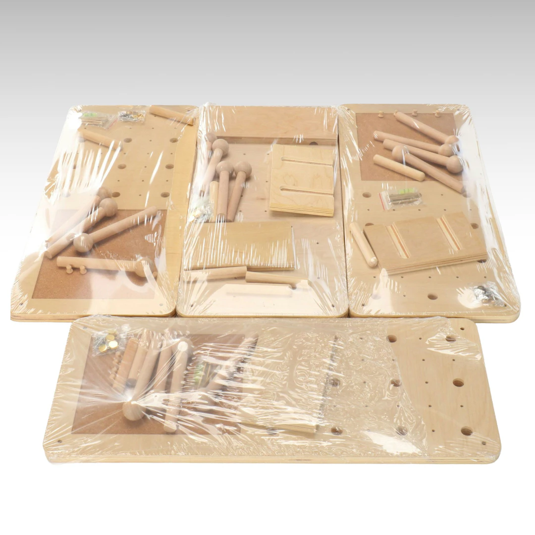 Contemporary Wood Wall Mount Pegboard Shelves
