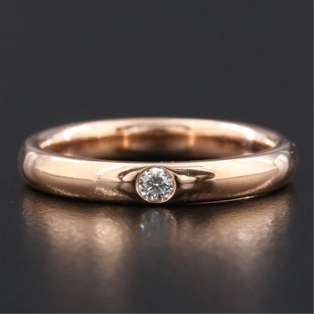 Harry Winston Classic 18K Rose Gold Band with Diamond Accent