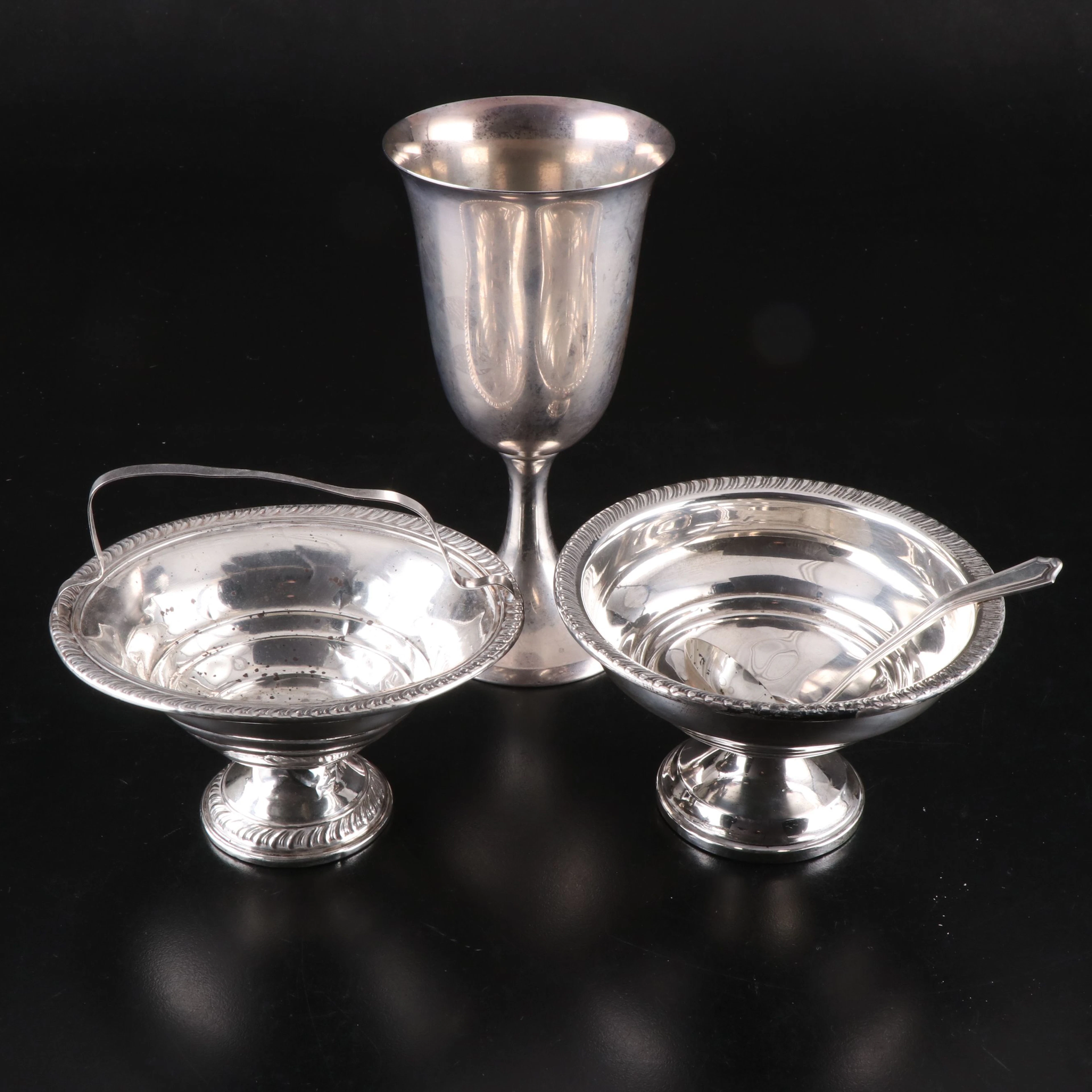 Mueck-Carey Sterling Silver Goblet with More Sterling Silver Tableware