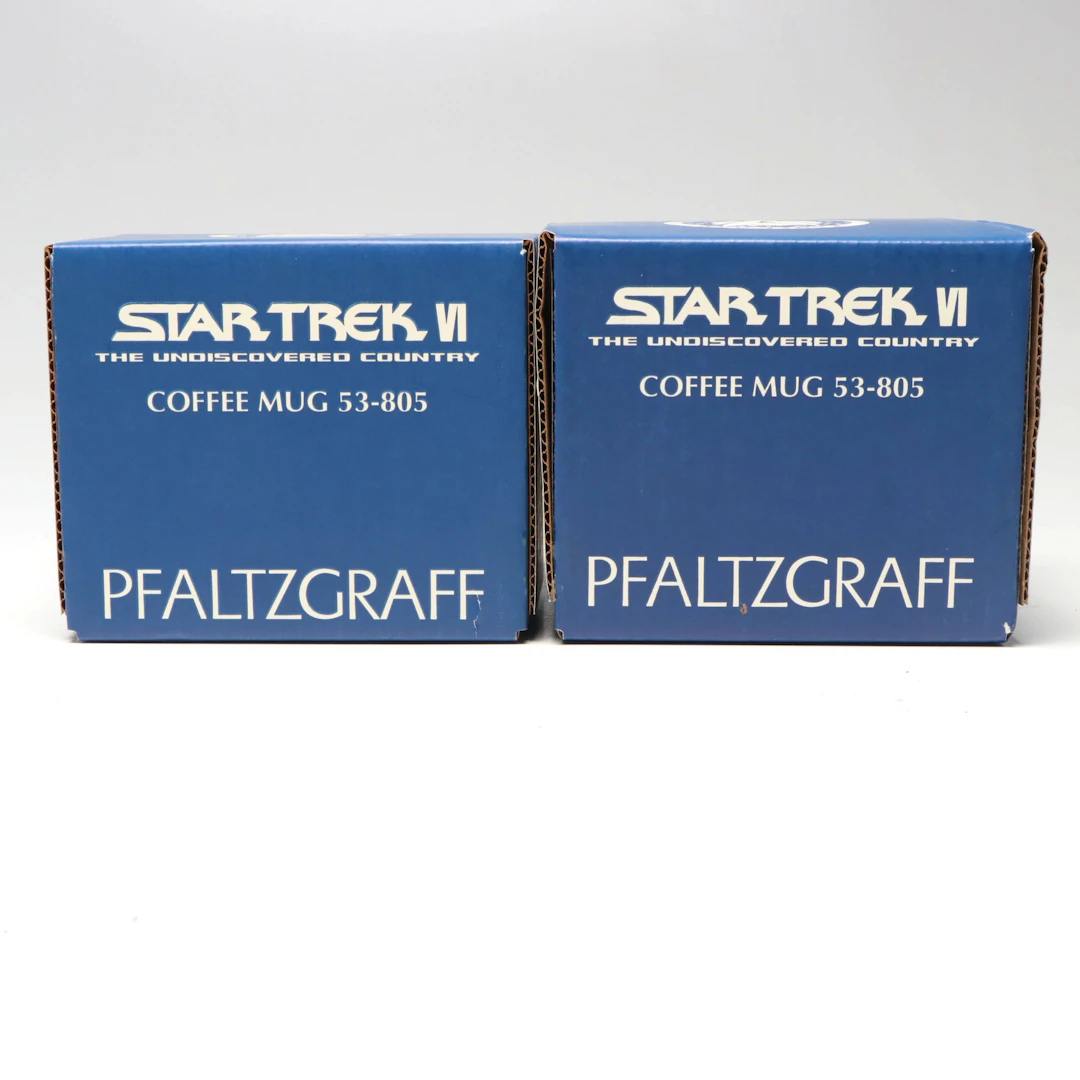 Pfaltzgraff "Star Trek VI: The Undiscovered Country" Coffee Mugs, 1990s