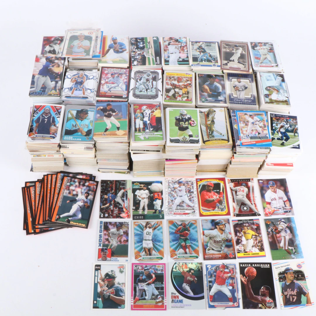 Fleer with Other Sports Cards Featuring Wade Boggs, David Ortiz, and More