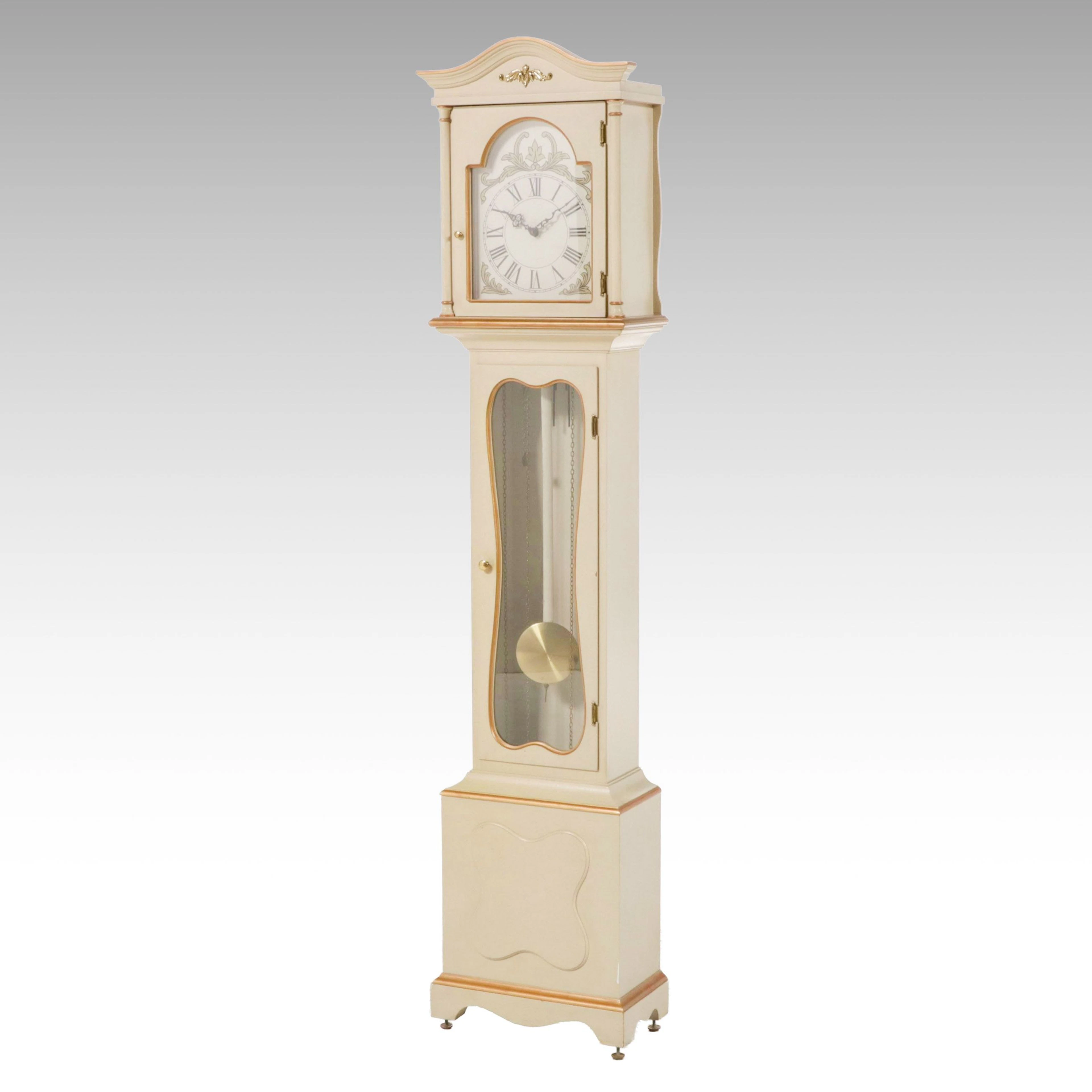 Colonial Mfg. Co. French Provincial Style Grandfather Clock, Mid to