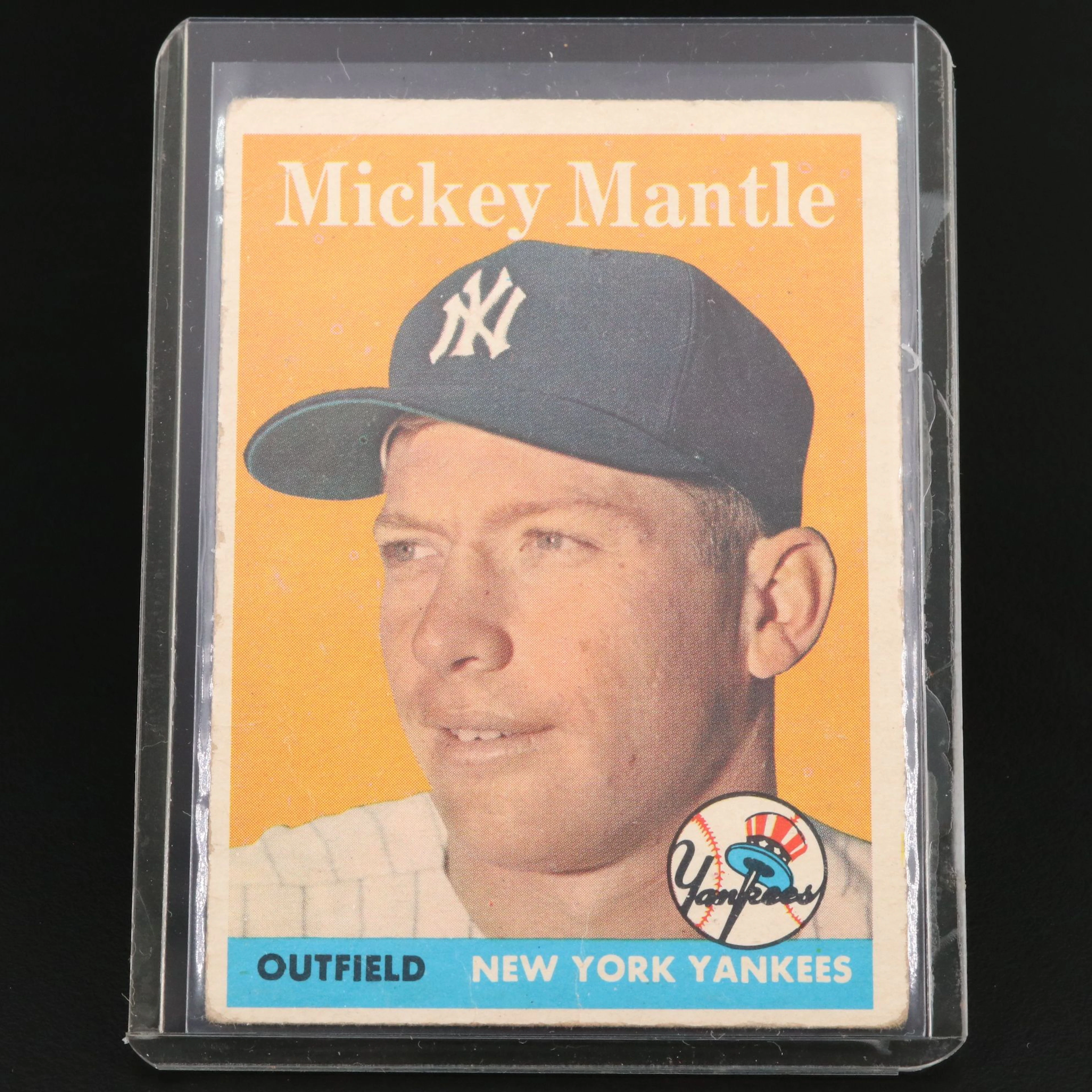 1958 Topps Mickey Mantle New York Yankees Baseball Card