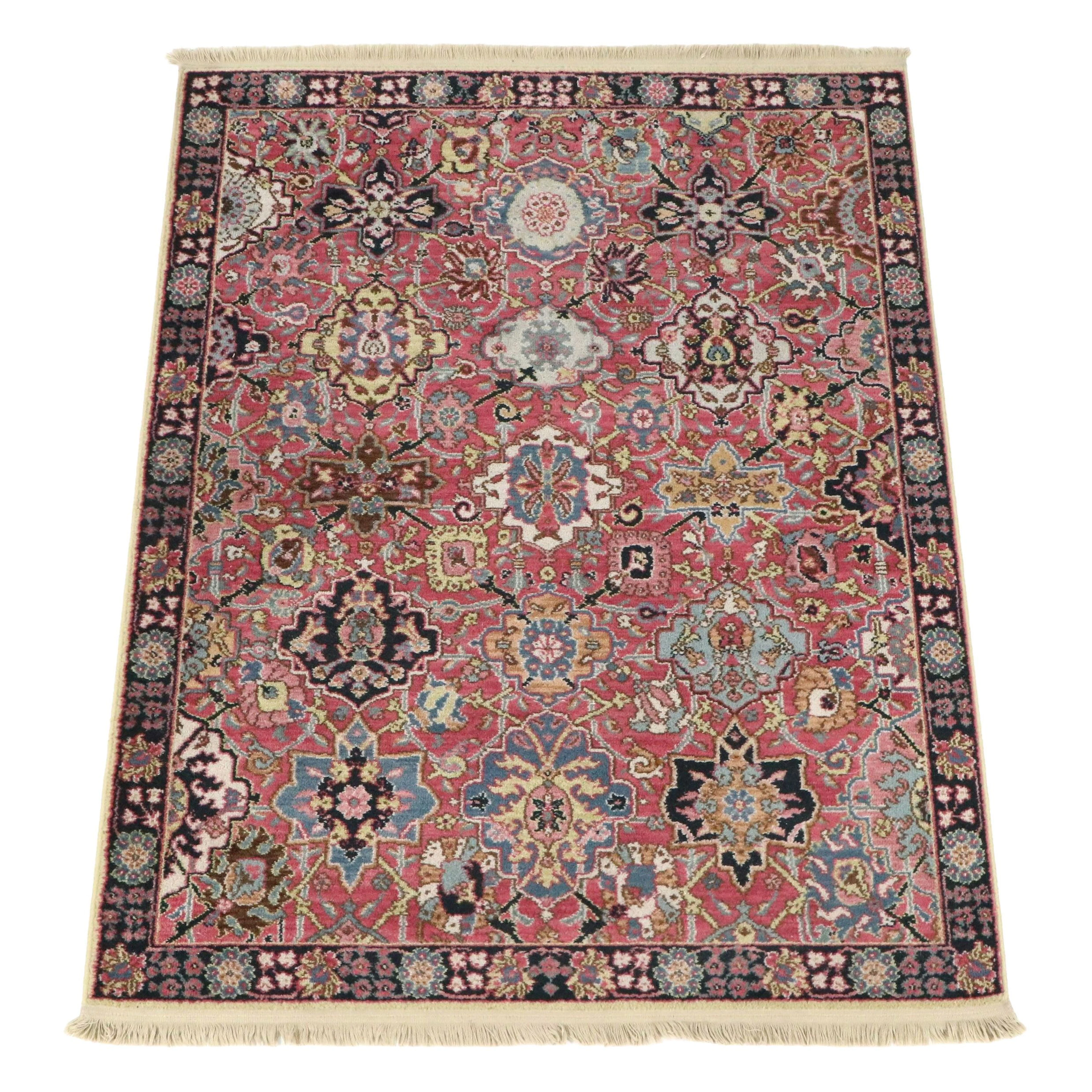 4'4 x 6'3 Machine Made Karastan Williamsburg "Kerman Vase" Area Rug