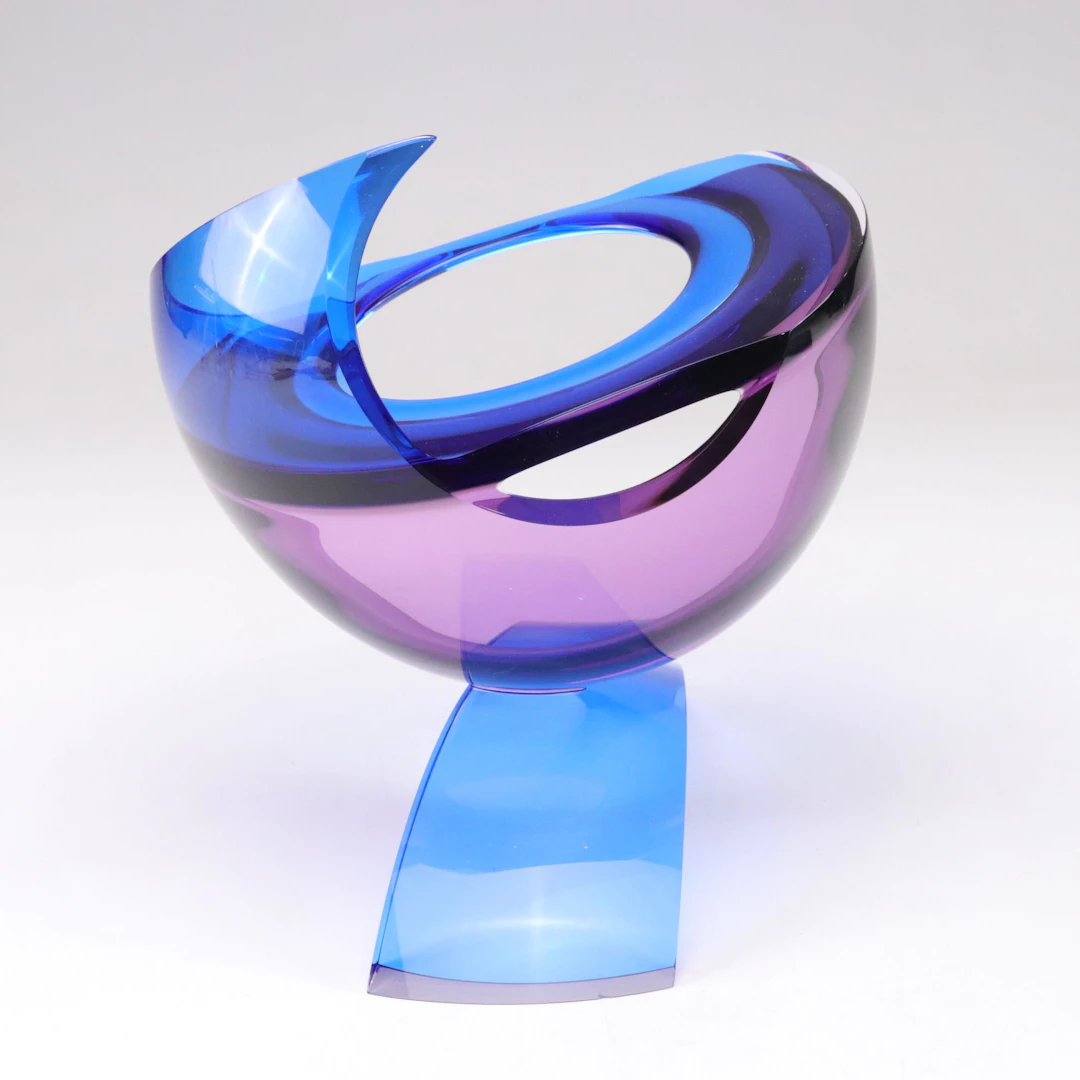 John Kiley "Park Point" Abstract Glass Sculpture, 2015